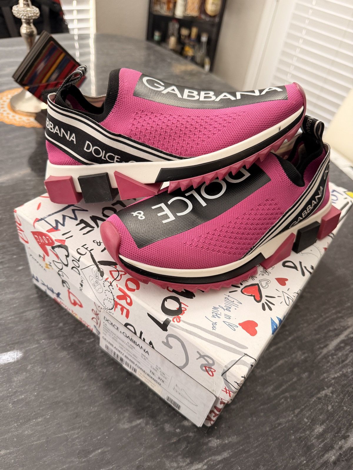 Dolce & Gabbana DOLCE & GABBANA Shoes Sorrento Sneakers Fuchsia size 37 Size US 7 / IT 37 - 2 Thumbnail