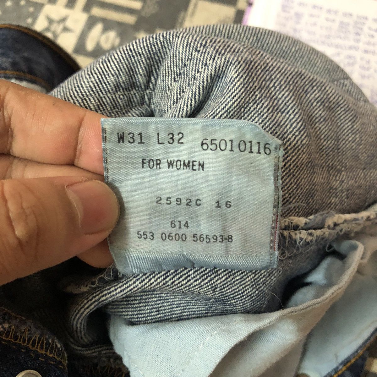 Levi's Levis 501 Blue Denim jeans Pants #A2601 Size 31" - 20 Thumbnail