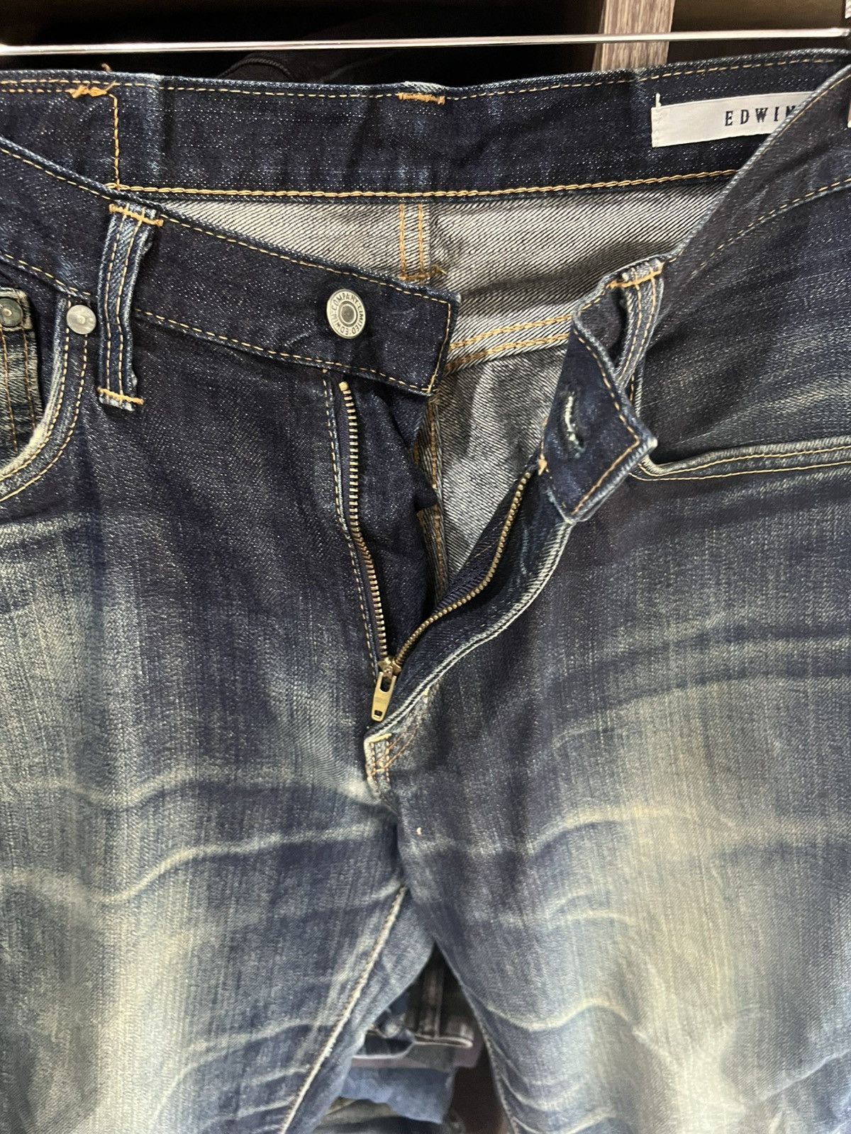 Edwin 🔥Vintage Edwin Flared Distressed Denim Size US 34 / EU 50 - 10 Thumbnail