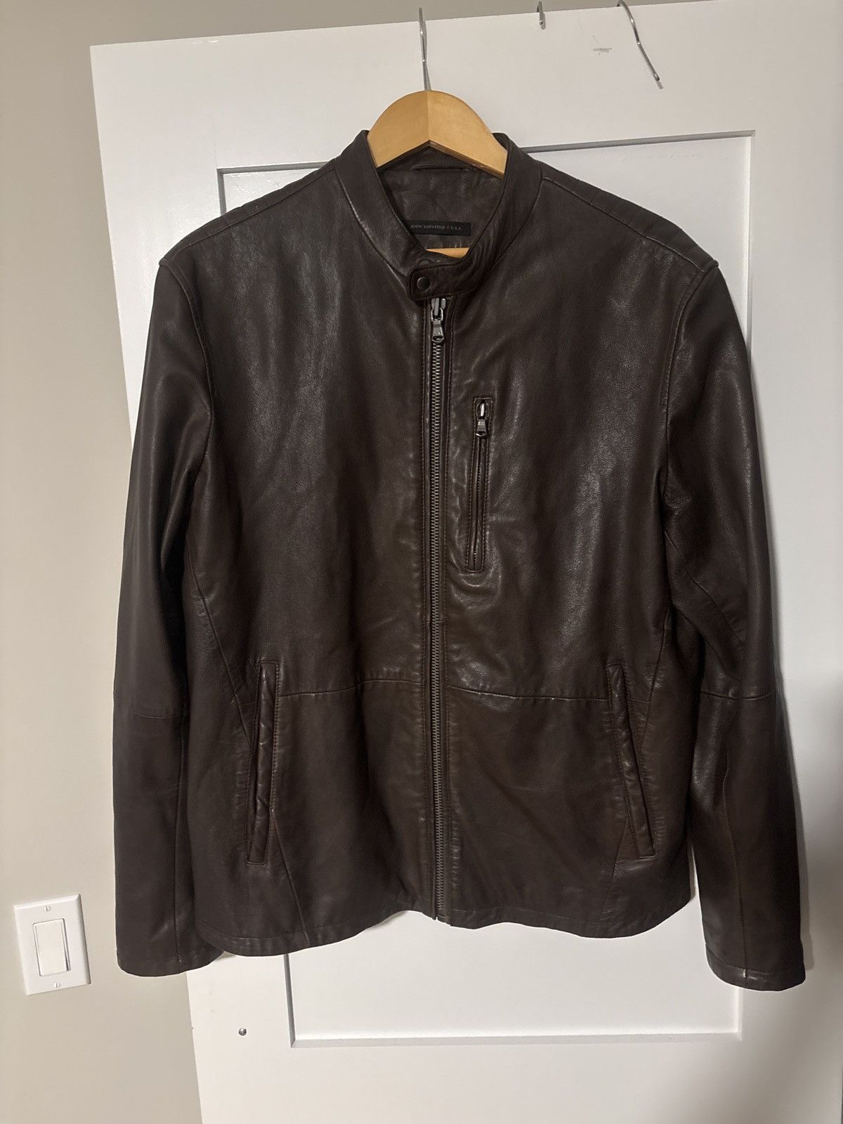 John Varvatos John Varvatos Lambskin Mocha Moto jacket Size US M / EU 48-50 / 2 - 1 Thumbnail