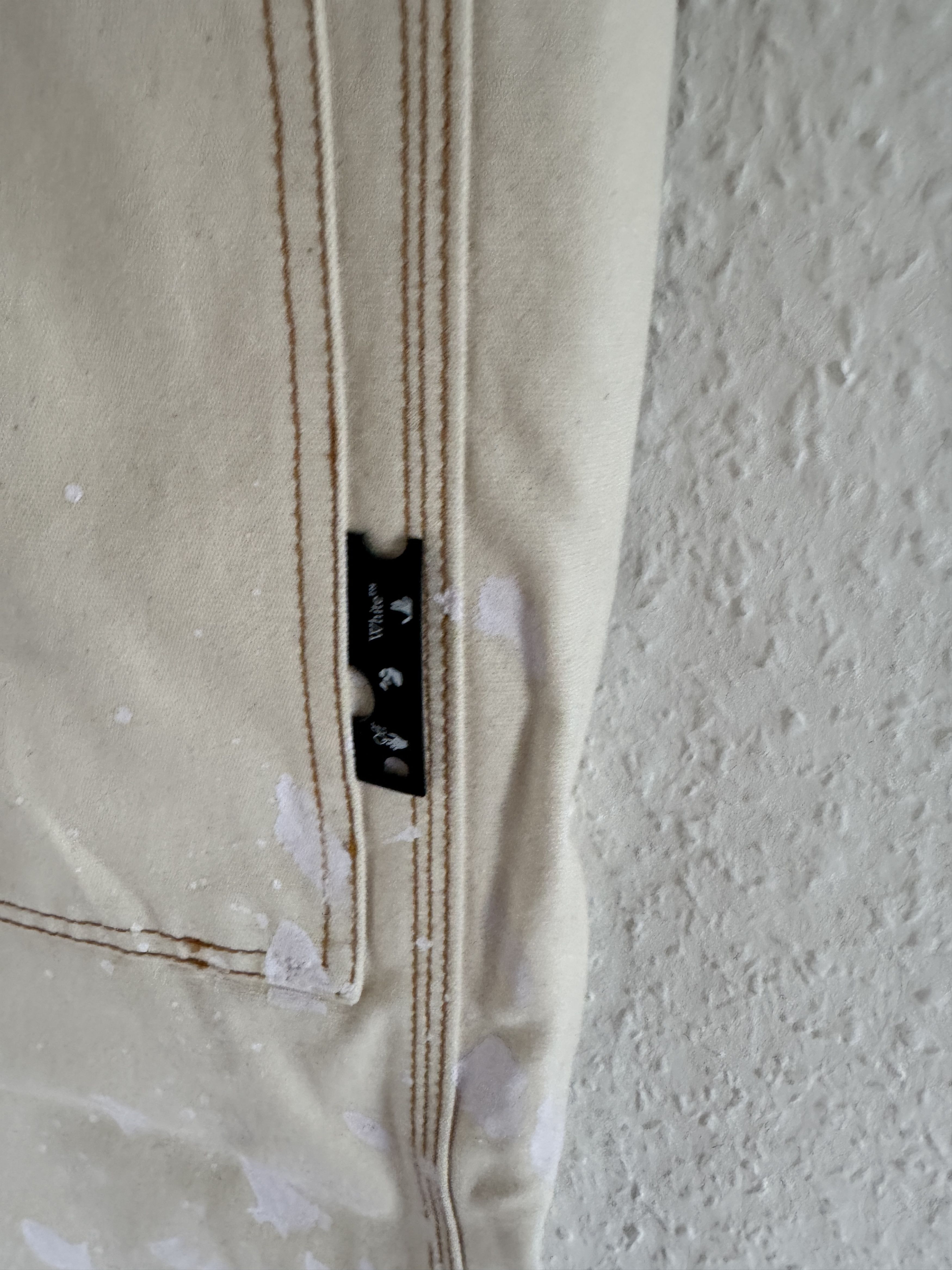 Off-White Beige Reconstructed Double Knee Carpenter Pants Size US 34 / EU 50 - 5 Thumbnail