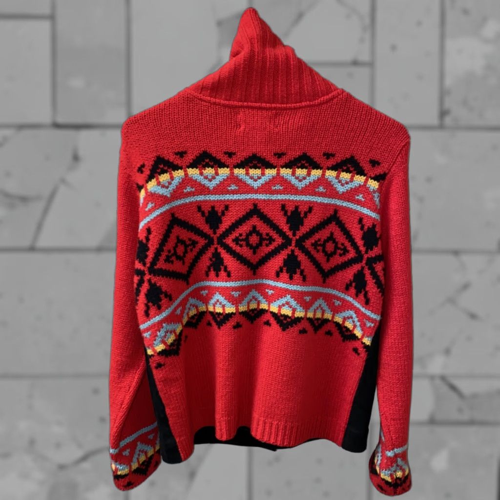 Pendleton Pendleton Jacket Womens Red/Black Leather Button Front Aztec Southwest Casual Size S Size S / US 4 / IT 40 - 1 Thumbnail