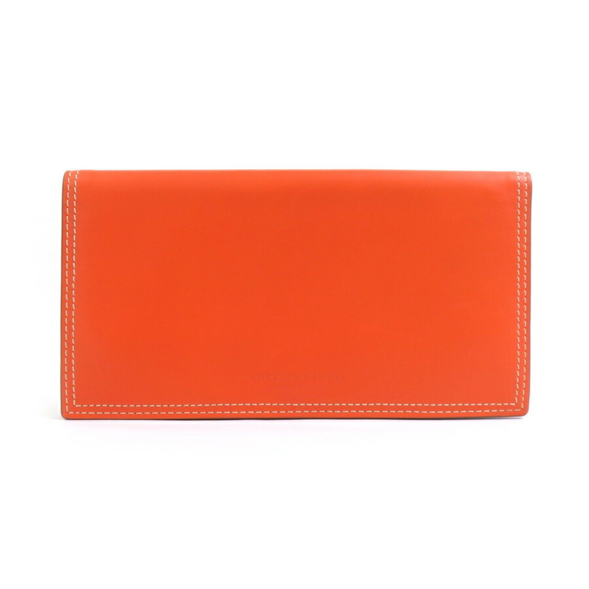 Bottega Veneta Bottega Veneta BOTTEGAVENETA Bi-fold long wallet Leather Orange Men's Women's 56074a Size ONE SIZE - 1 Thumbnail