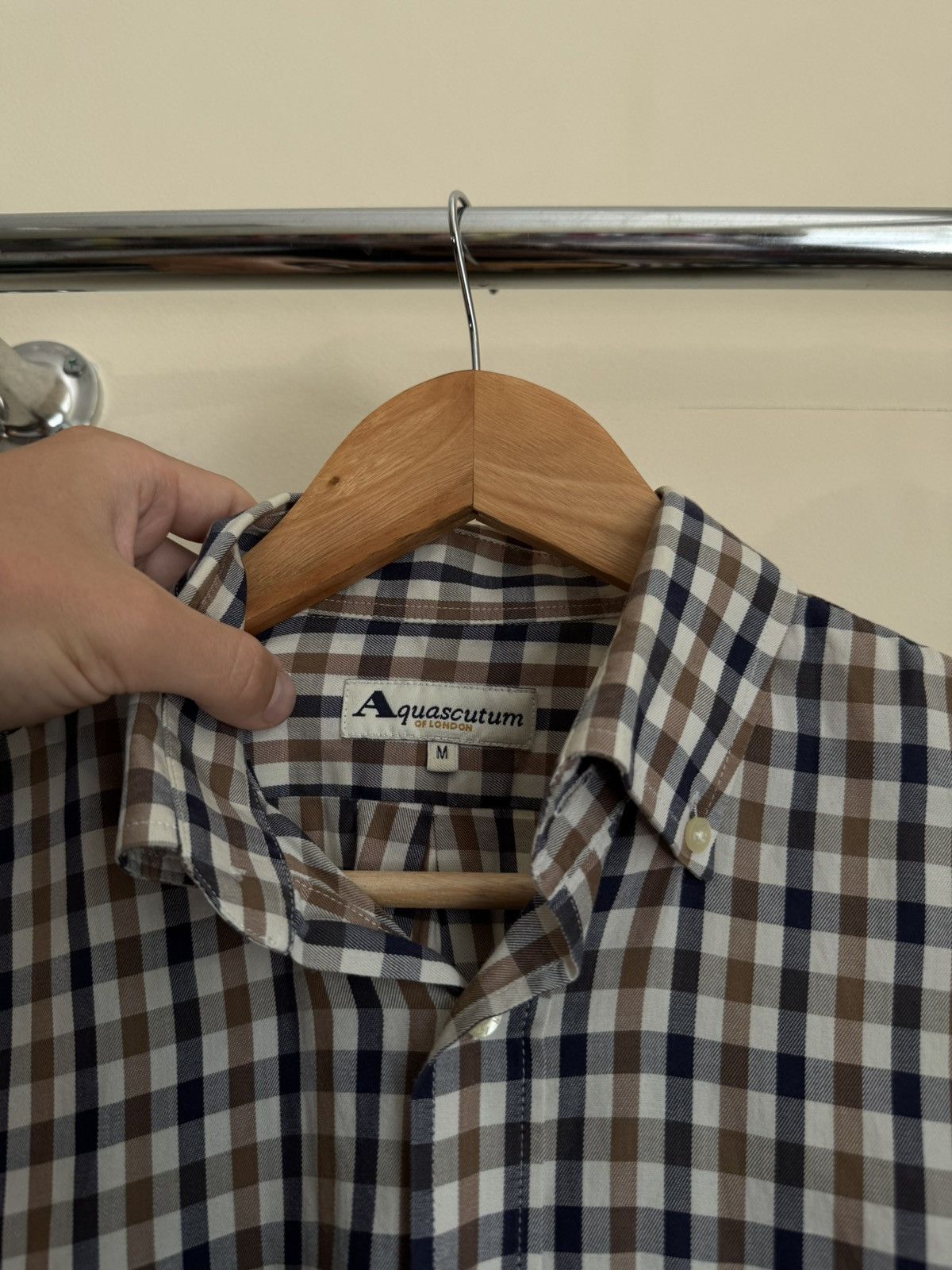 Aquascutum Aquascutum Brown House Check Shirt Long Sleeve Button Down Size US M / EU 48-50 / 2 - 5 Thumbnail