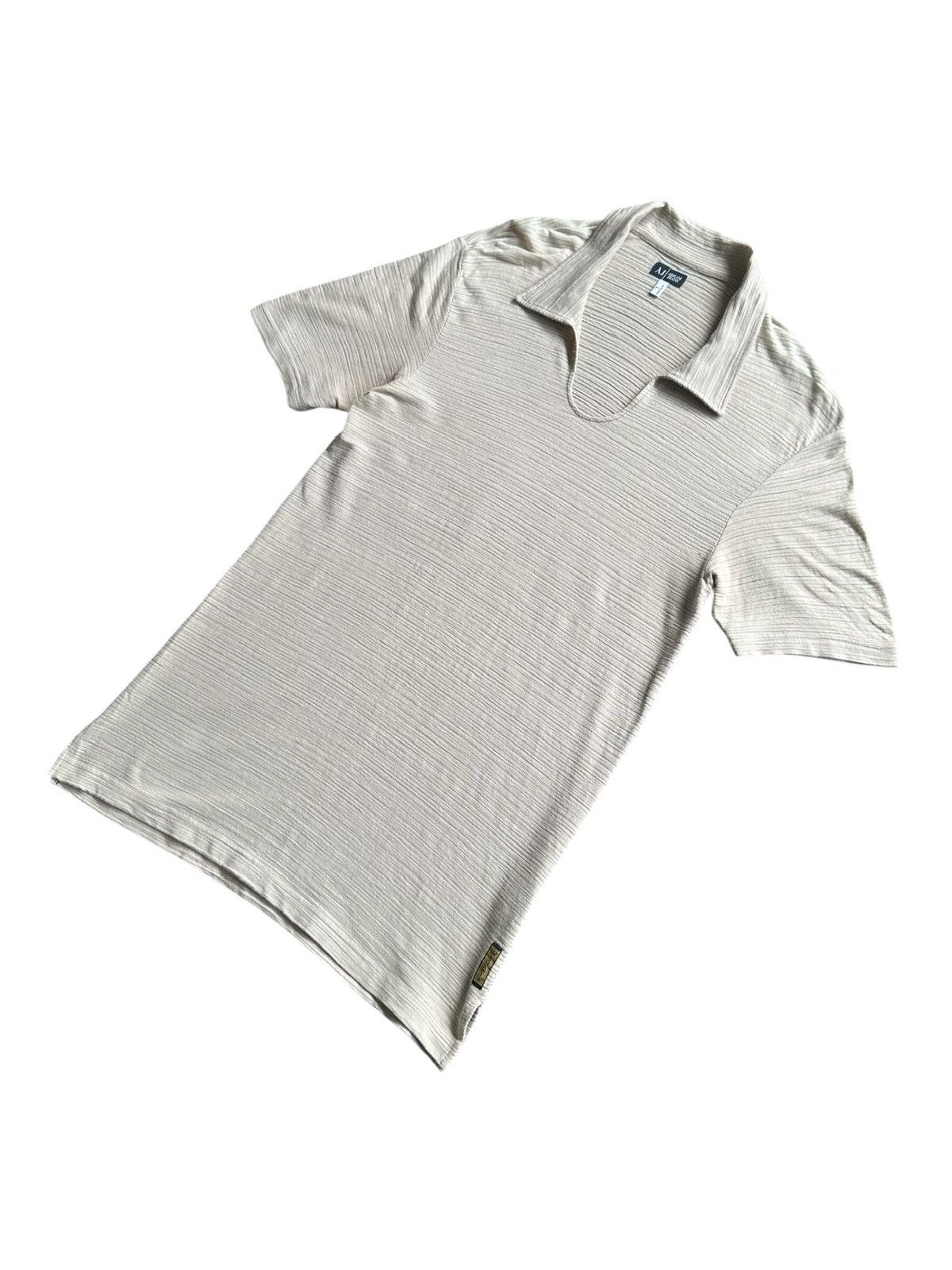 Giorgio Armani 00’s Armani Jeans pleated fabric polo tee Size US M / EU 48-50 / 2 - 2 Thumbnail