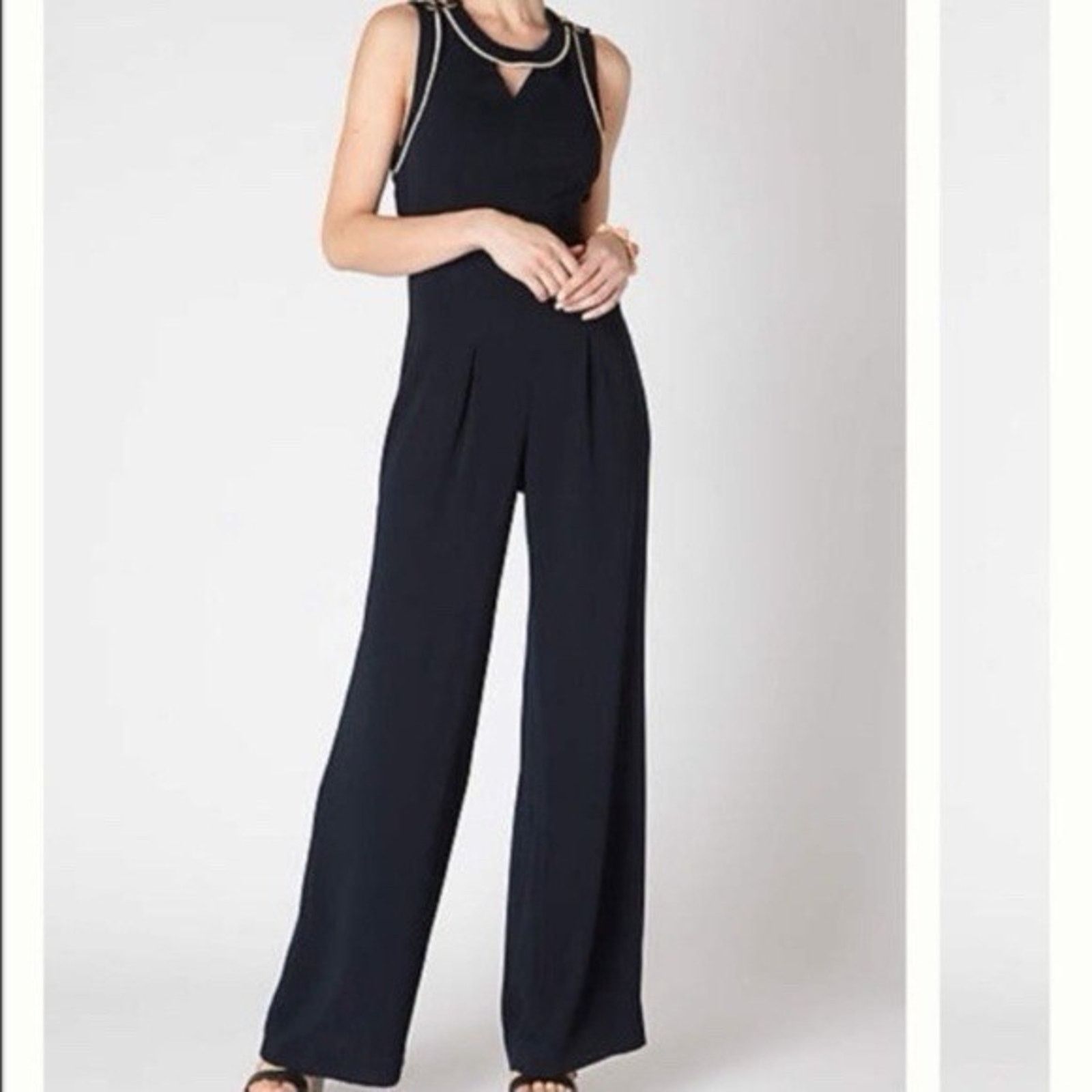 Anthropologie Cartonnier Whitney Jumpsuit Wide Legs 6