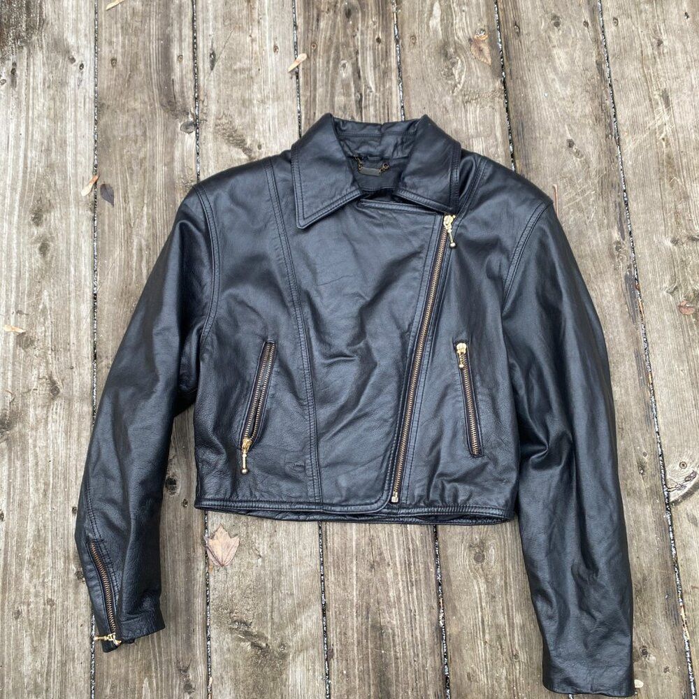 Danier Vintage 90s Danier Mandy Style Biker Jacket Asymmetrical Zi Size US XS / EU 42 / 0 - 6 Thumbnail