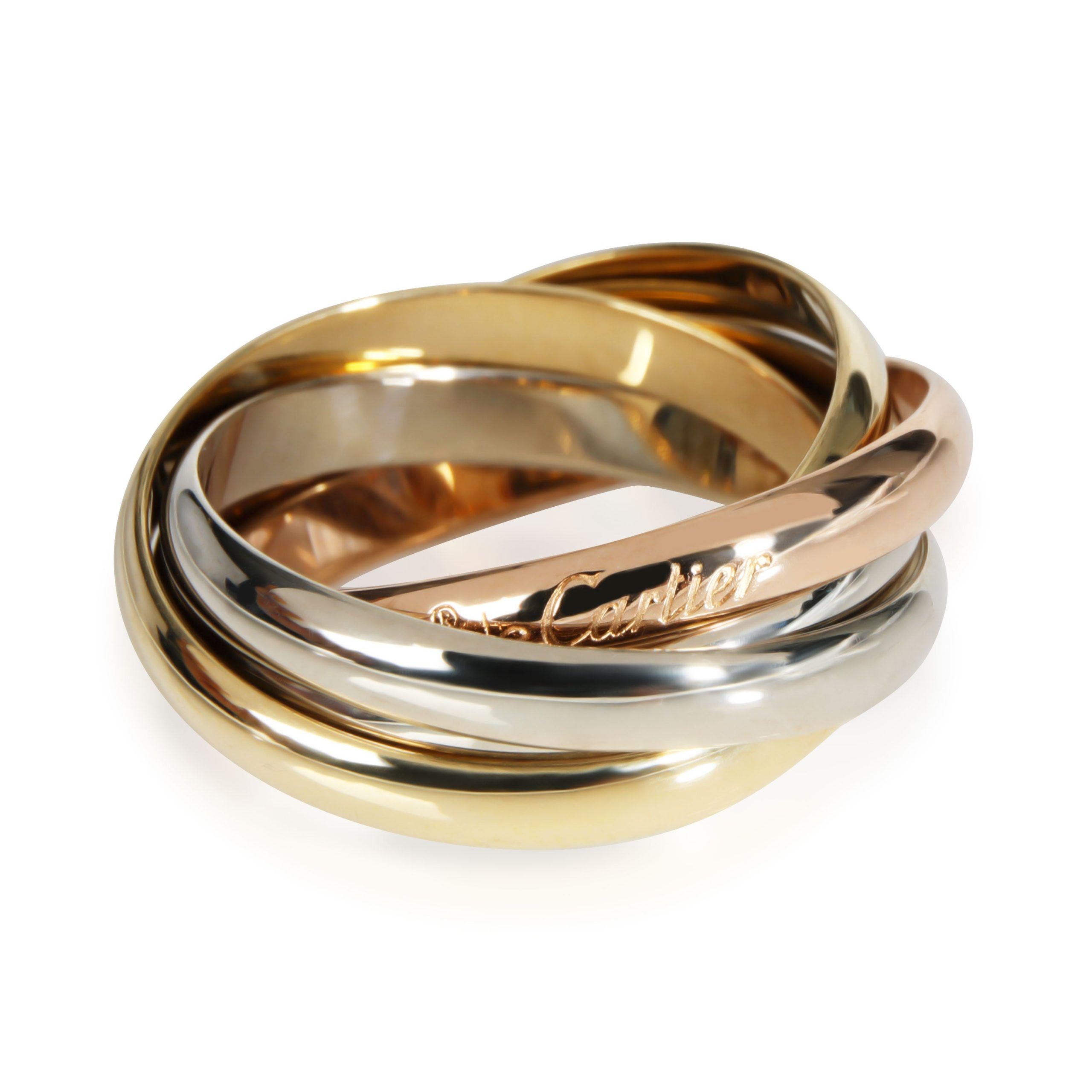 Cartier Les Must De Cartier Five-Band Rolling Ring in 18K 3 Tone Gold