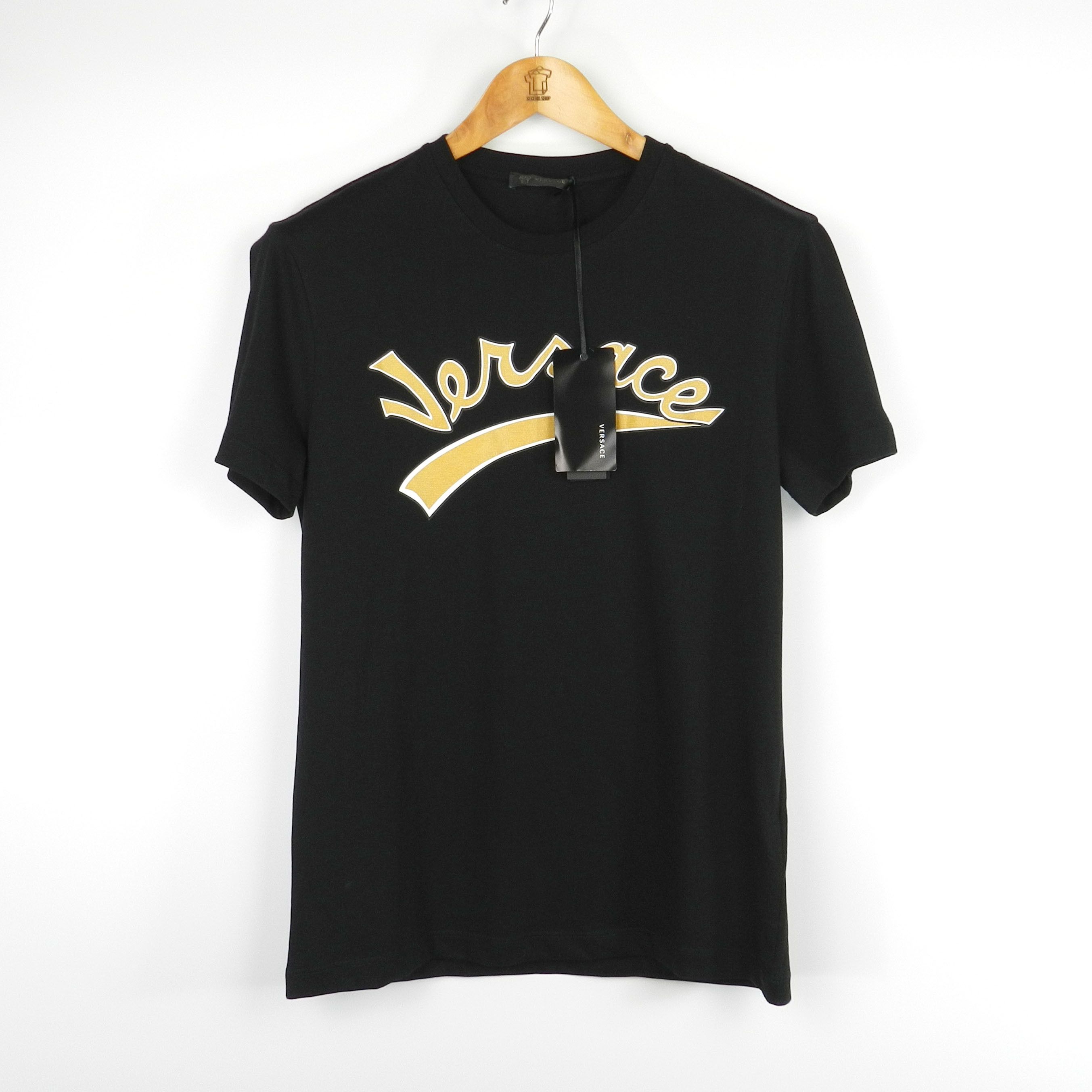 image of Versace Arch Logo Tee in Black, Men's (Size XS)