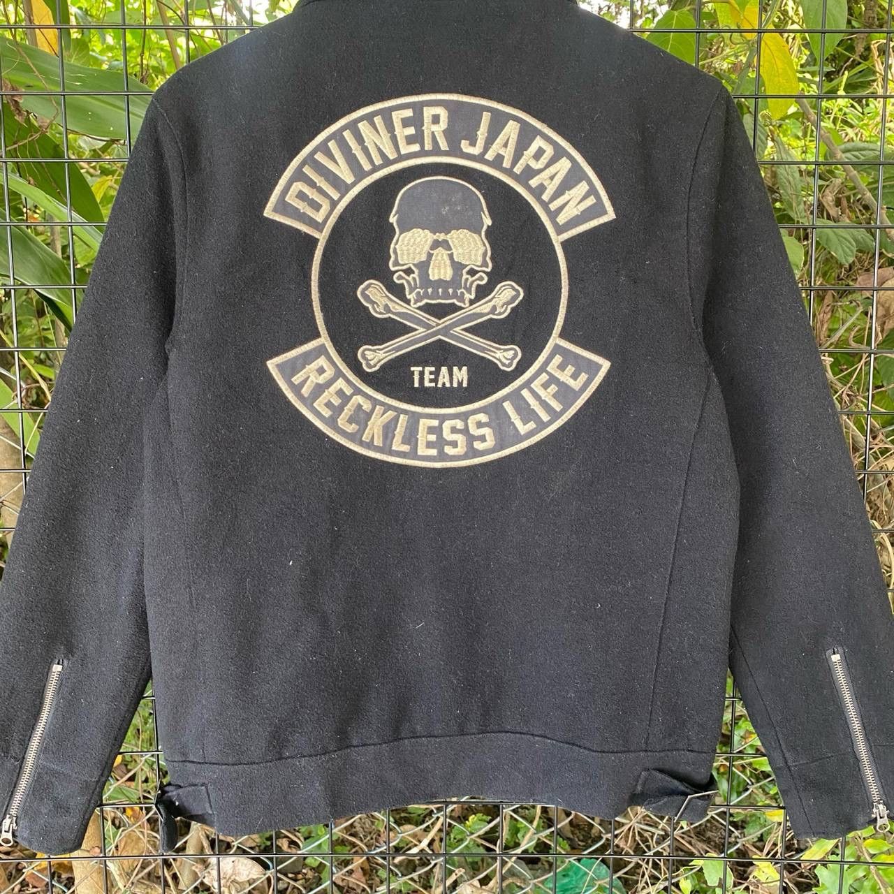 Diviner Japan Skull Big Logo Backhit Punk Zipper Jacket
