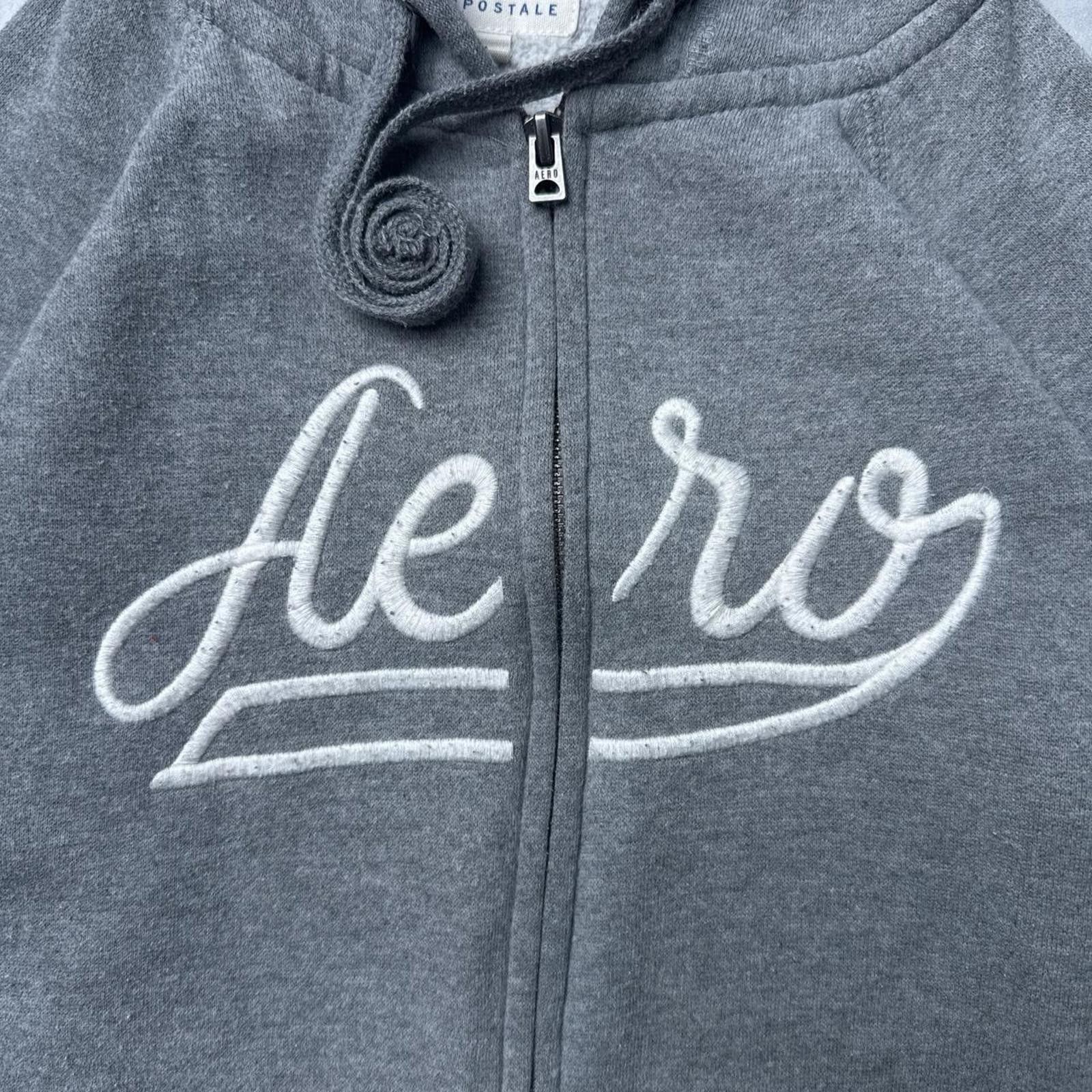 Aeropostale Y2K Aeropostale 00s Gray Zip Up Hoodie Jacket Size M / US 6-8 / IT 42-44 - 6 Thumbnail