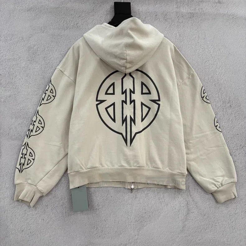 Balenciaga Balenciaga Double B Hooded Zip-Up Printed Long Sleeve Jack Size US XS / EU 42 / 0 - 2 Thumbnail