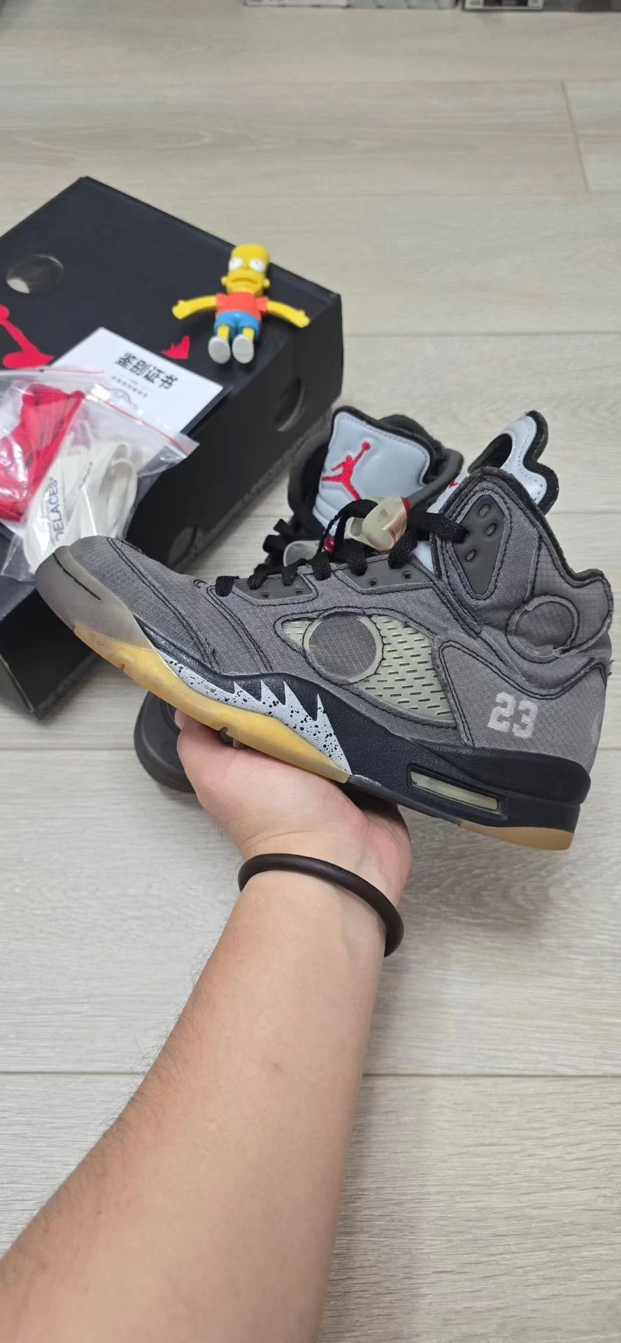 Nike Air Jordan 5 Black Wings US9 OG Box Missing Black Aglet Exc Size US 8 / EU 41 - 5 Thumbnail