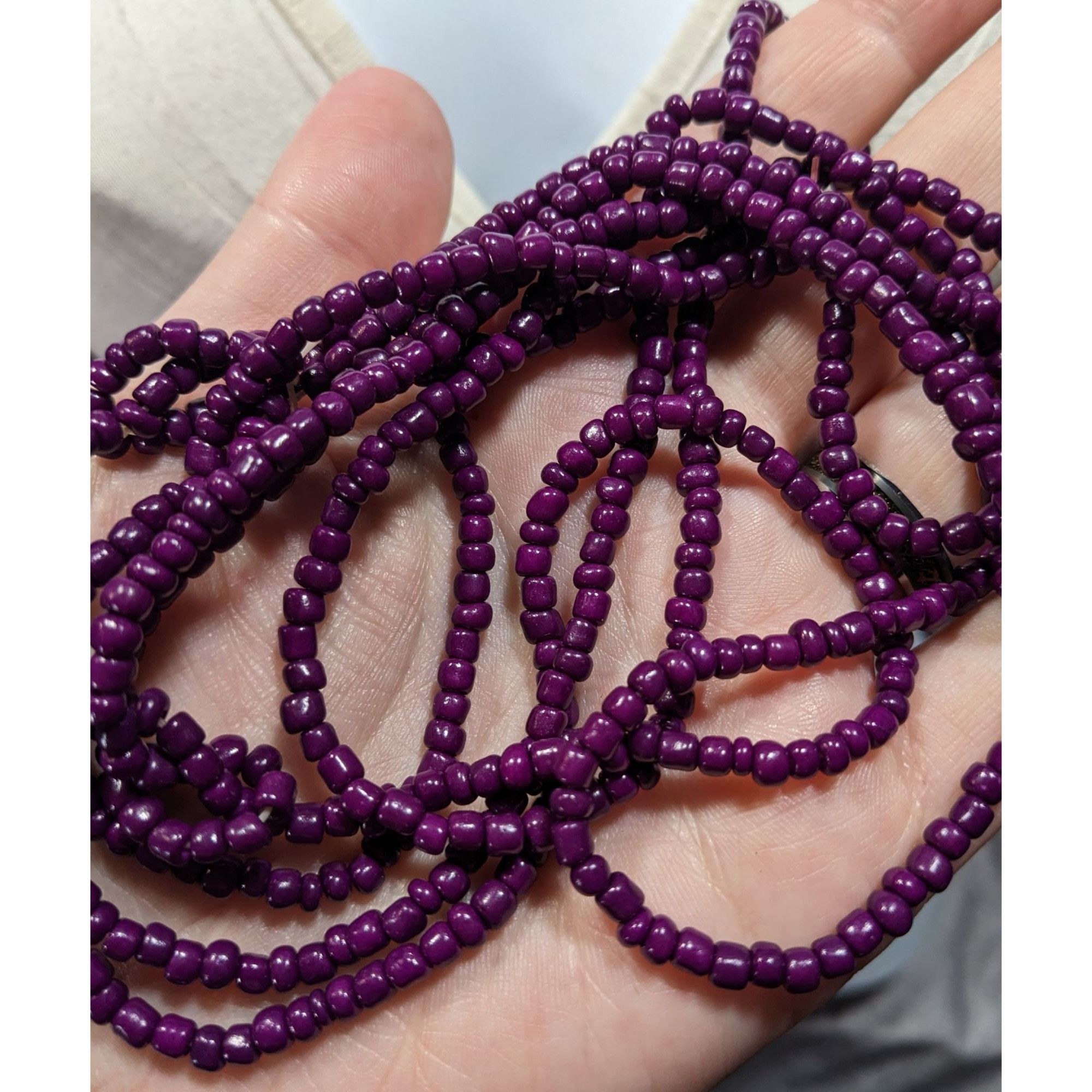 Other Eggplant Purple Glass Beaded Necklace Set Of 3 Size ONE SIZE - 3 Thumbnail
