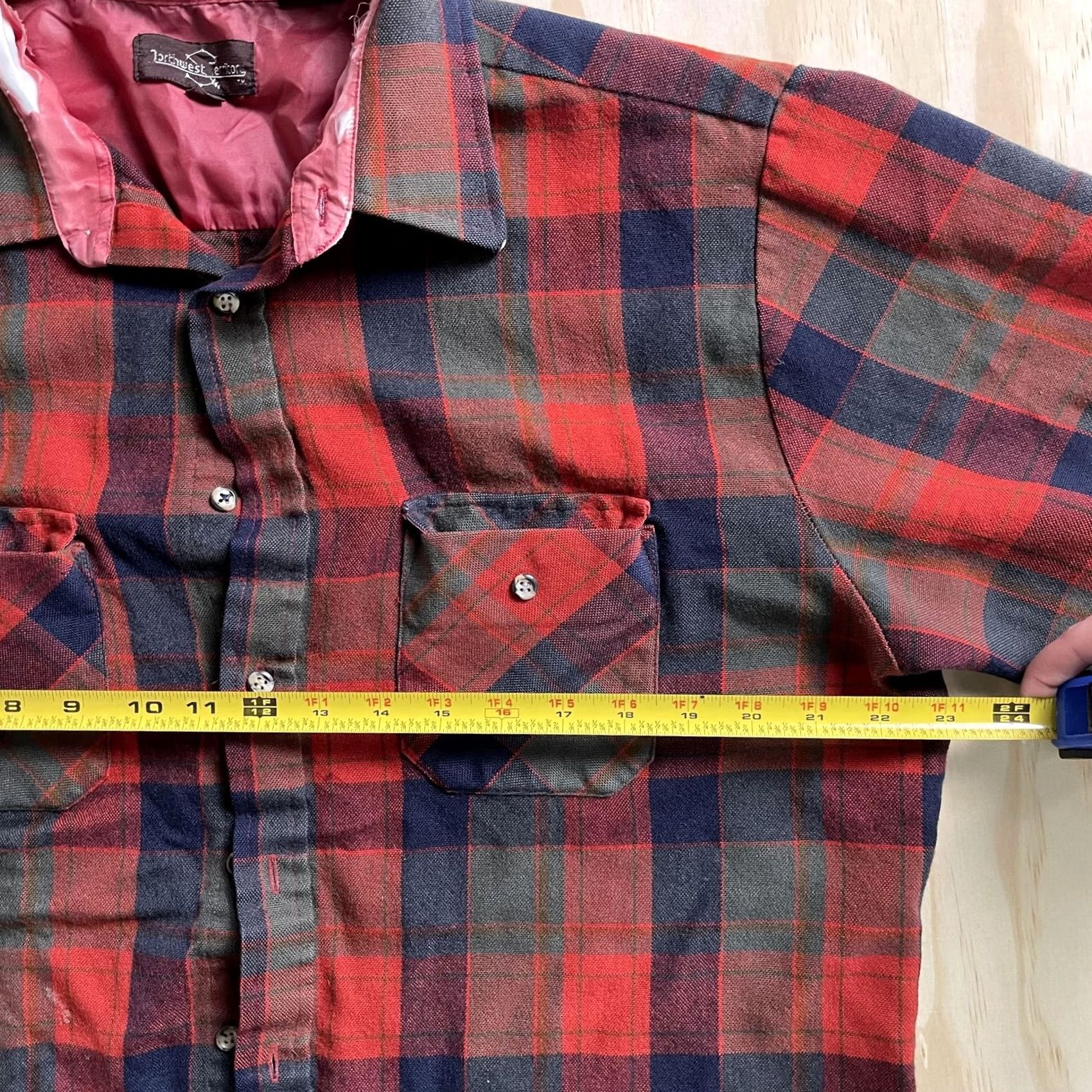 Vintage VINTAGE Northwest Territory Flannel Shirt Mens Large Red Plaid Lined Workwear Size US L / EU 52-54 / 3 - 6 Thumbnail