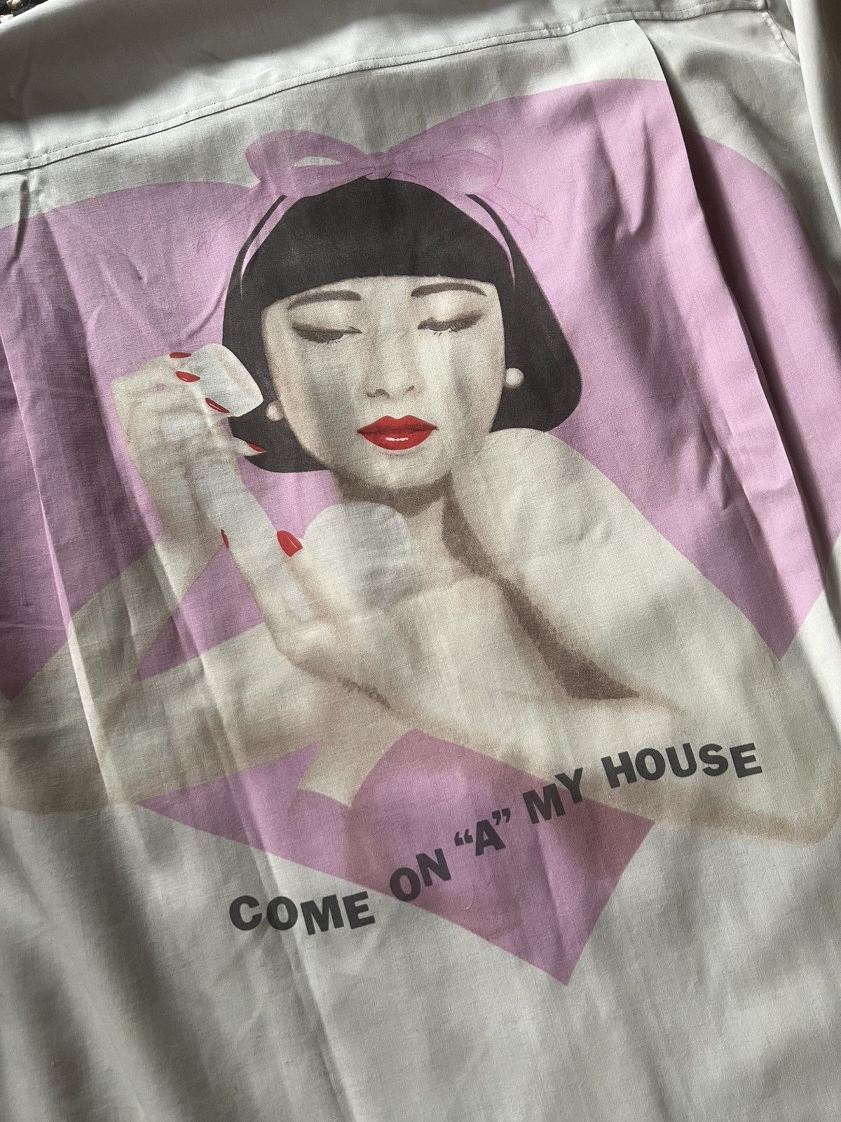Yohji Yamamoto Yohji Yamamoto Pour Homme *Sample* AW91 Graphic Button Up Size US M / EU 48-50 / 2 - 2 Thumbnail