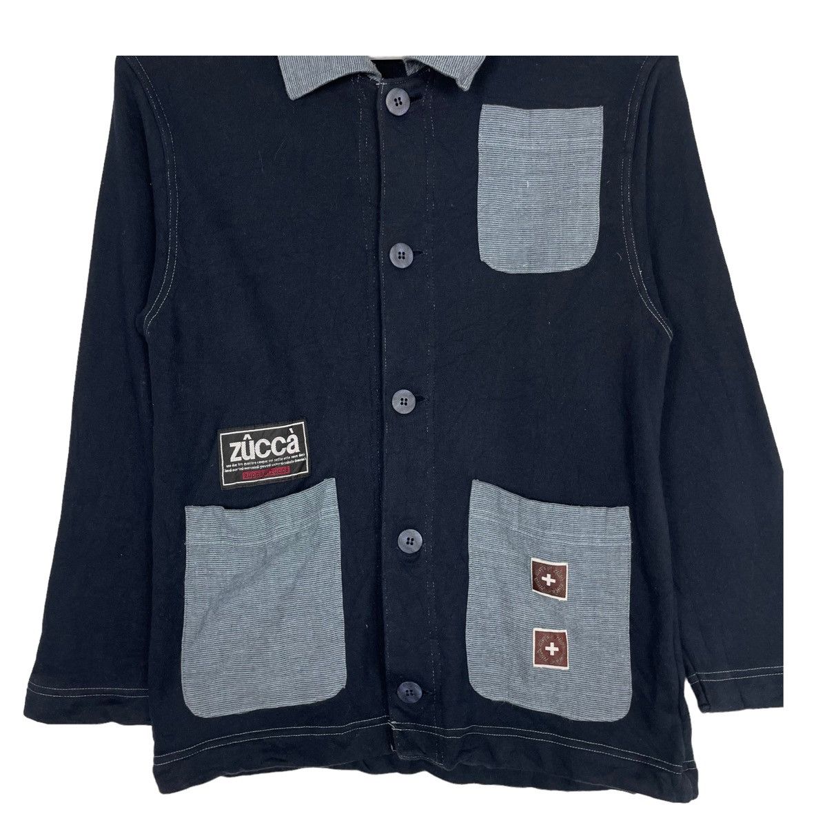 Issey Miyake × Japanese Brand × Zucca 💥90s ZUPPA DI ZUCCA BUTTON CHORE JACKET Size US M / EU 48-50 / 2 - 5 Thumbnail
