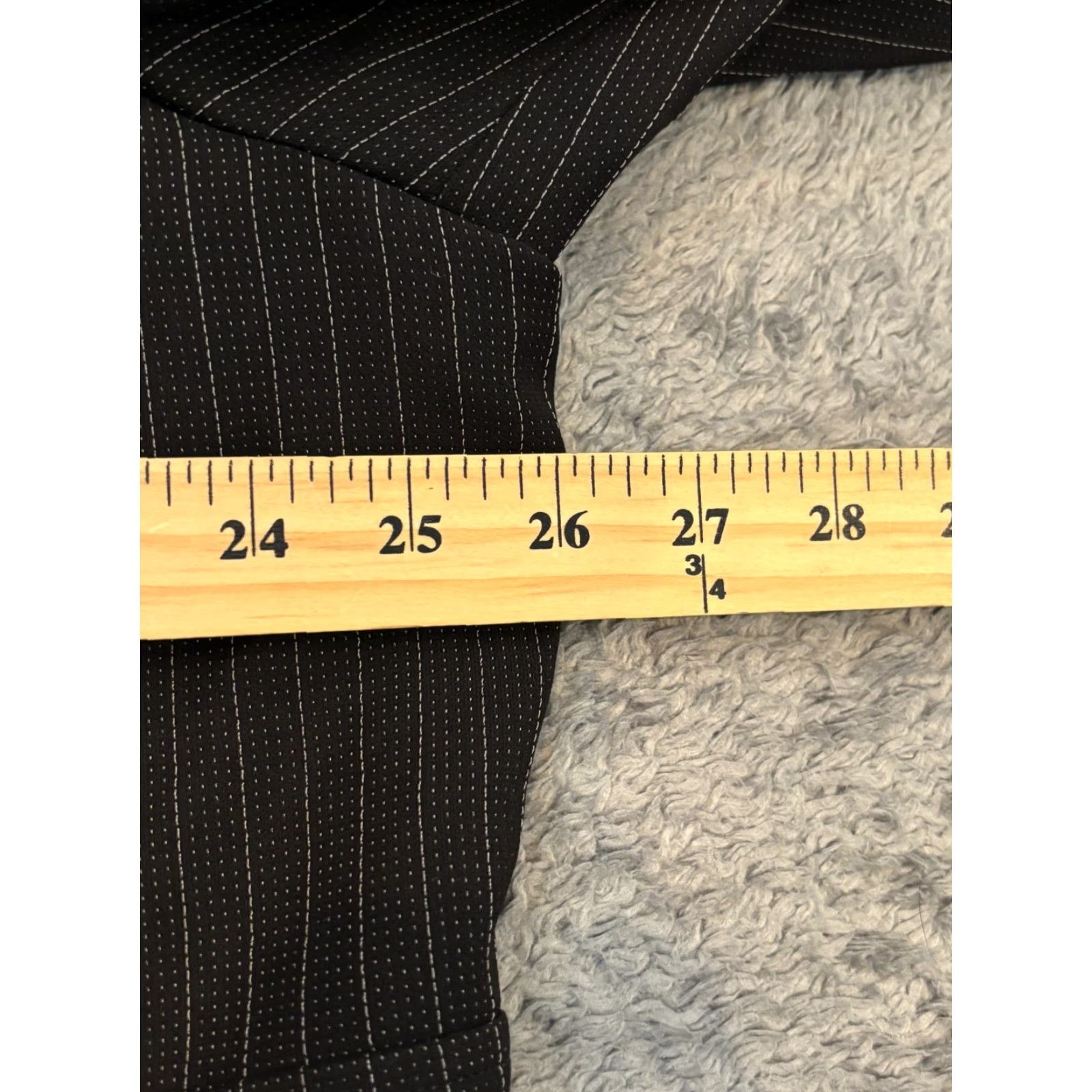 Ellen Tracy VINTAGE? No. Ellen Tracy Blazer Jacket Women 22 Black Pinstripe Button Career Office Size 3XL / US 20-22 - 3 Thumbnail