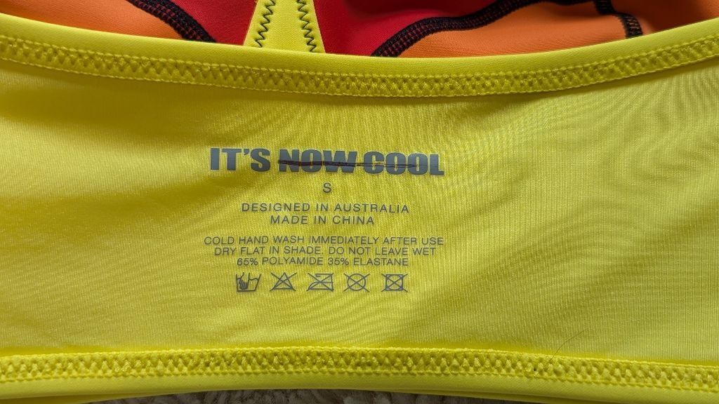 Designer Women's It's Now Cool Bikini Top, S, Yellow & Red Size S / US 4 / IT 40 - 3 Thumbnail