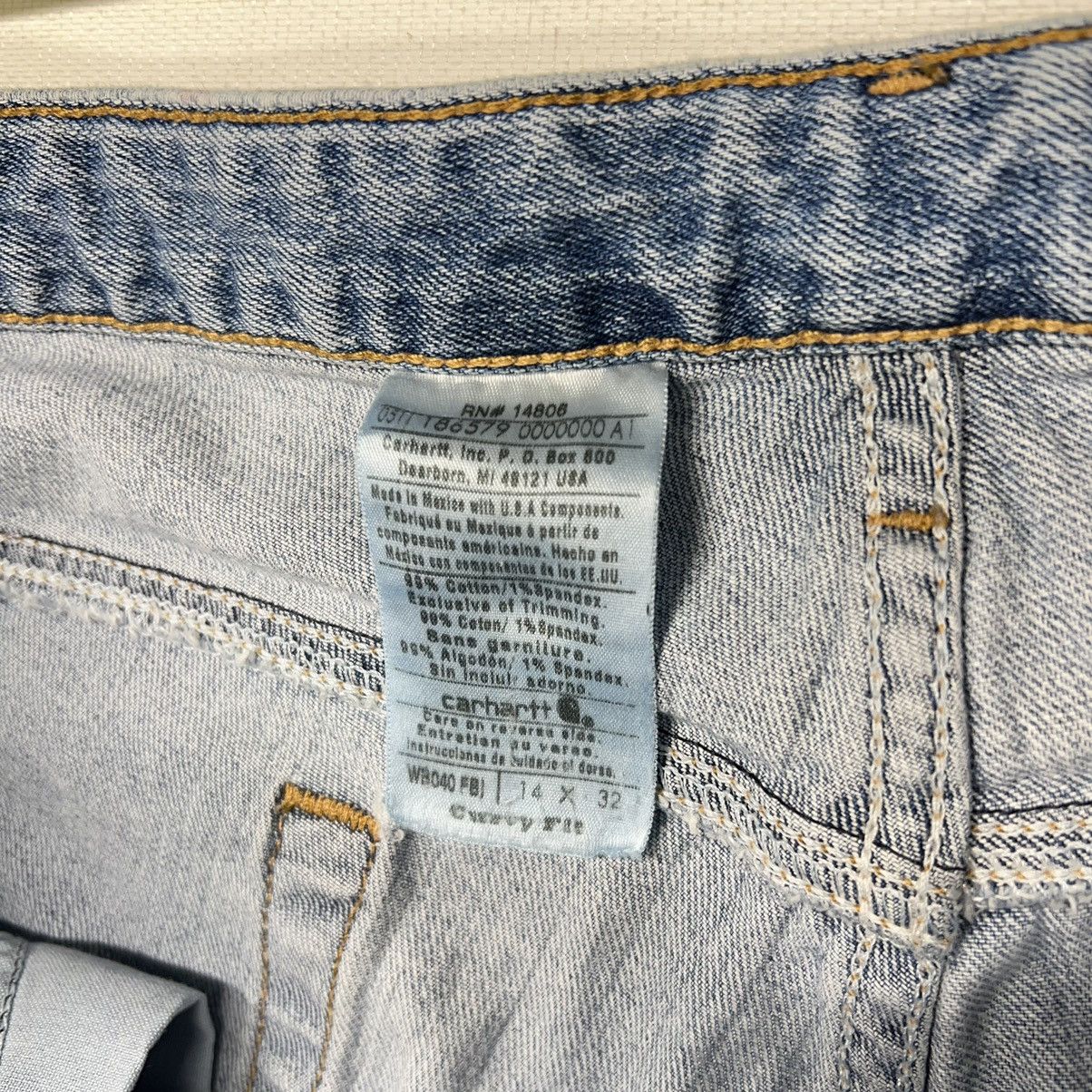 Carhartt Carhartt Jeans 14X32 Curvy Fit Blue Denim Washed Faded Worn Size 36" / US 14 / IT 50 - 4 Thumbnail