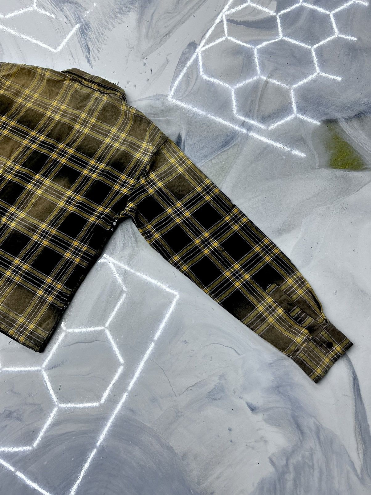Vale Chocolate Crystal Flannel Black Yellow Size S