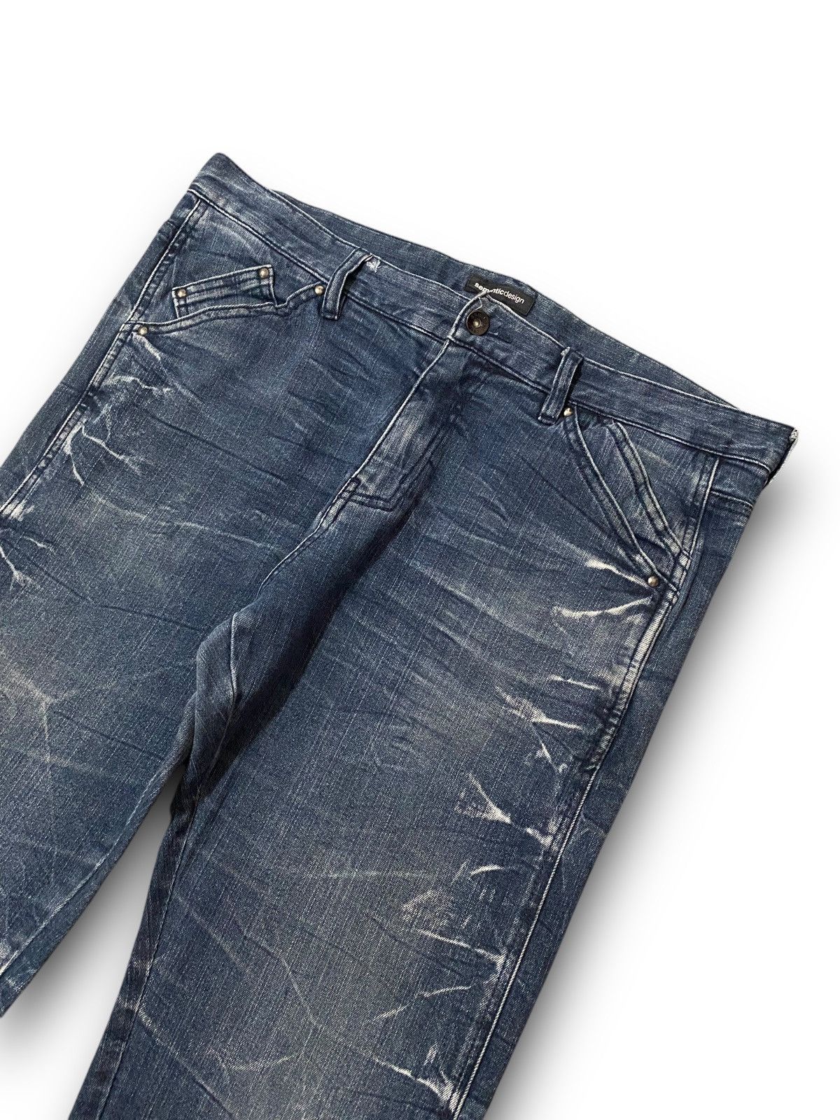 Japanese Brand × Le Grande Bleu (L.G.B.) × semanticdesign Japan Semantic Design Lightning Bleached Pattern Jeans Denim Size US 36 / EU 52 - 2 Thumbnail