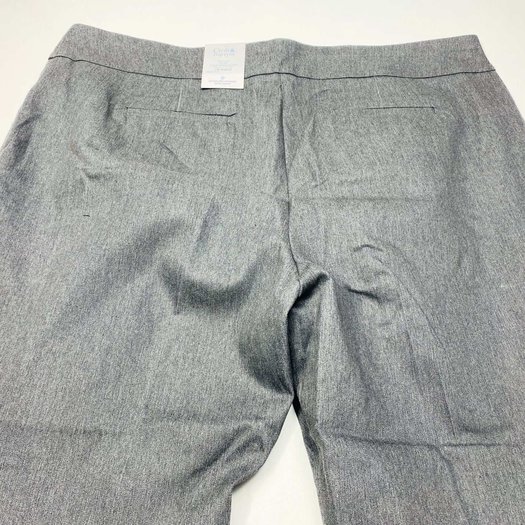 Croft & Barrow NWT Croft & Barrow Effortless Stretch Pants Womens 24W Gray Regular Slimming NEW Size 42" / US 20 - 7 Thumbnail