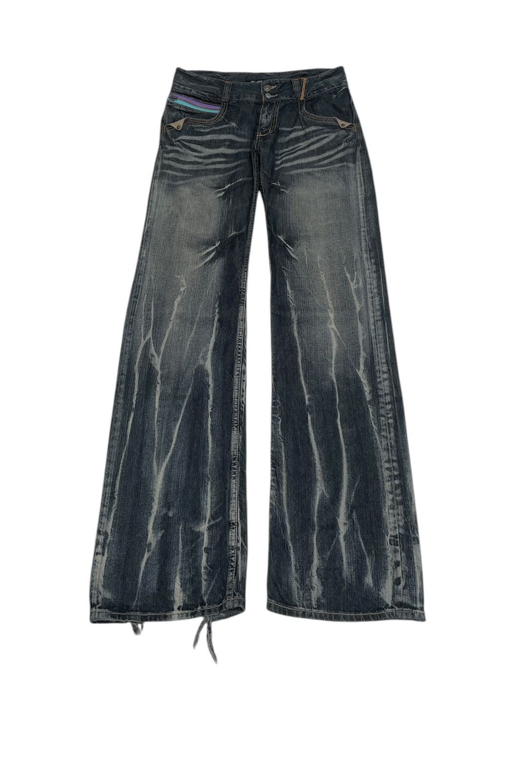 If Six Was Nine Rare Design Vintage Brand Root Three Baggy Jeans 2000s Size US 36 / EU 52 - 1 Thumbnail