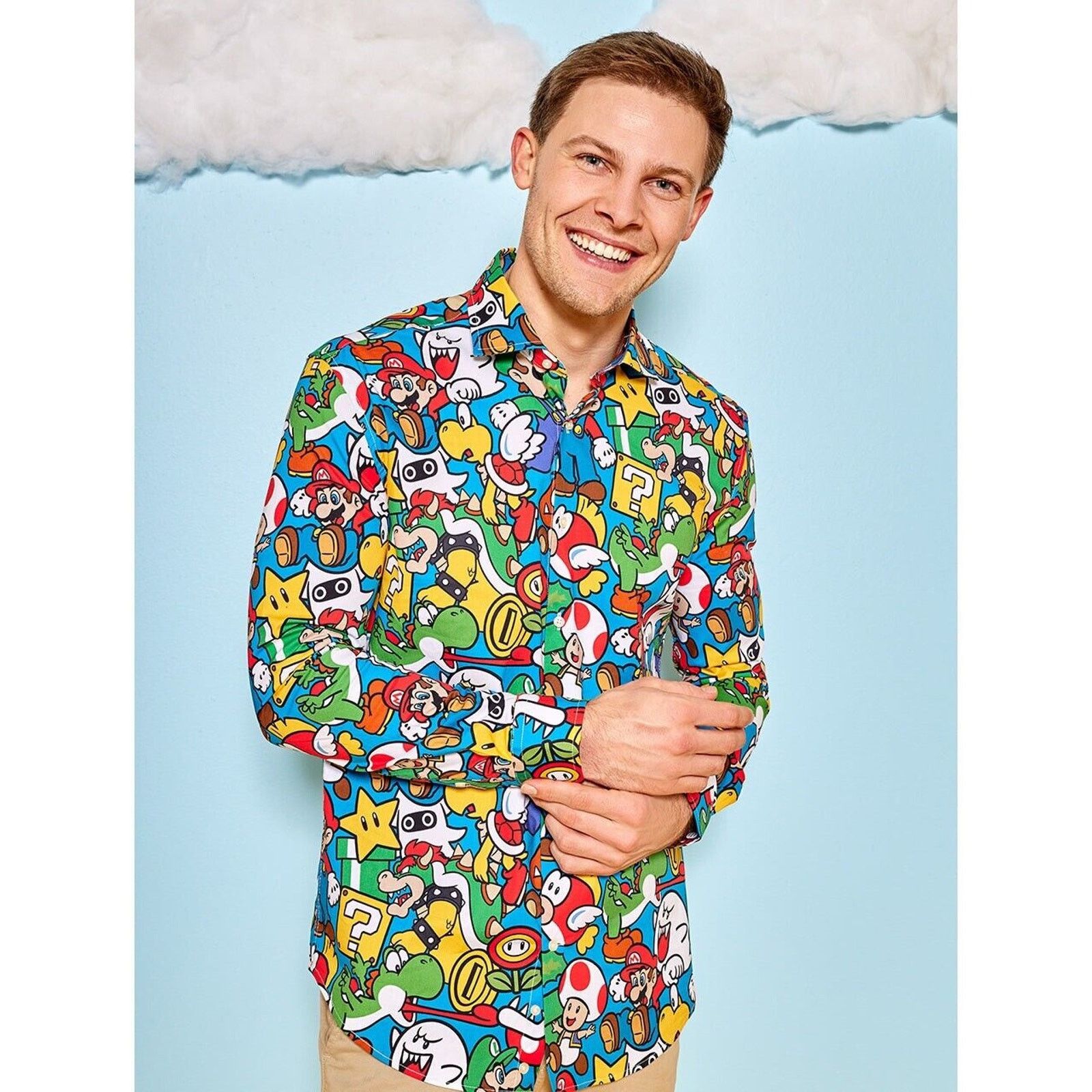 Other OppoSuits Super Mario Mens Tailored Fit Dress Shirt Nintendo Size US L / EU 52-54 / 3 - 1 Thumbnail
