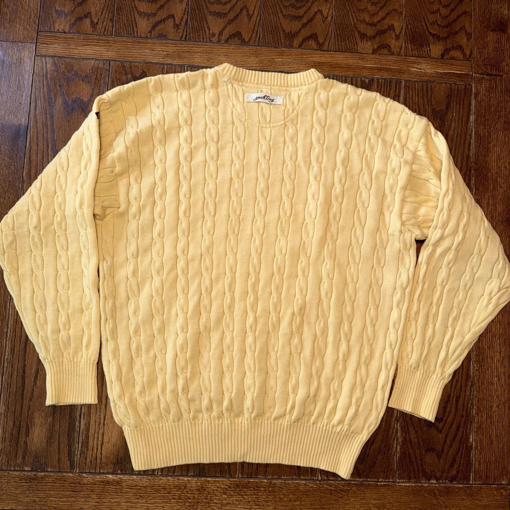 Paul & Shark VINTAGE Paul & Shark Italy Yachting BRETAGNE Men’s Yellow Pullover Sweater Jumper XL Pullover Knit Wool Cable-Knit Logo Sailboat Anchor Size US XL / EU 56 / 4 - 4 Thumbnail