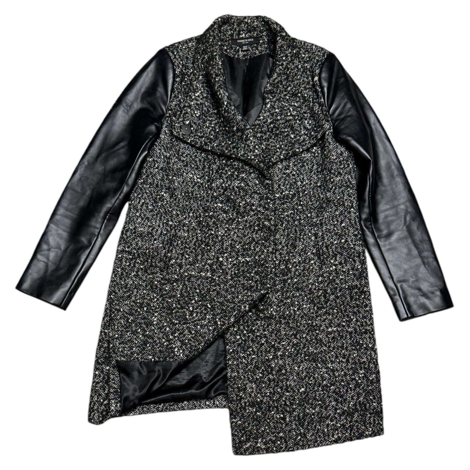 Kenneth Cole Kenneth Cole New York Wool Faux Leather Winter Coat Medium Size M / US 6-8 / IT 42-44 - 1 Thumbnail