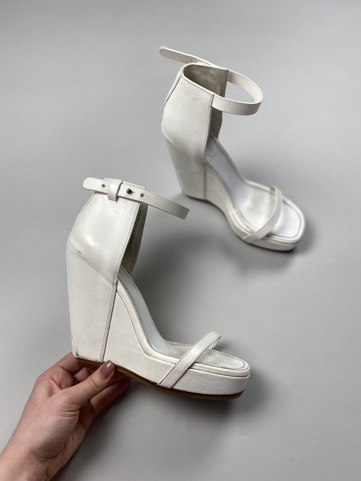 Rick Owens Rick Owens avant-garde ladies leather platform heels sandals Size US 9 / IT 39 - 16 Thumbnail