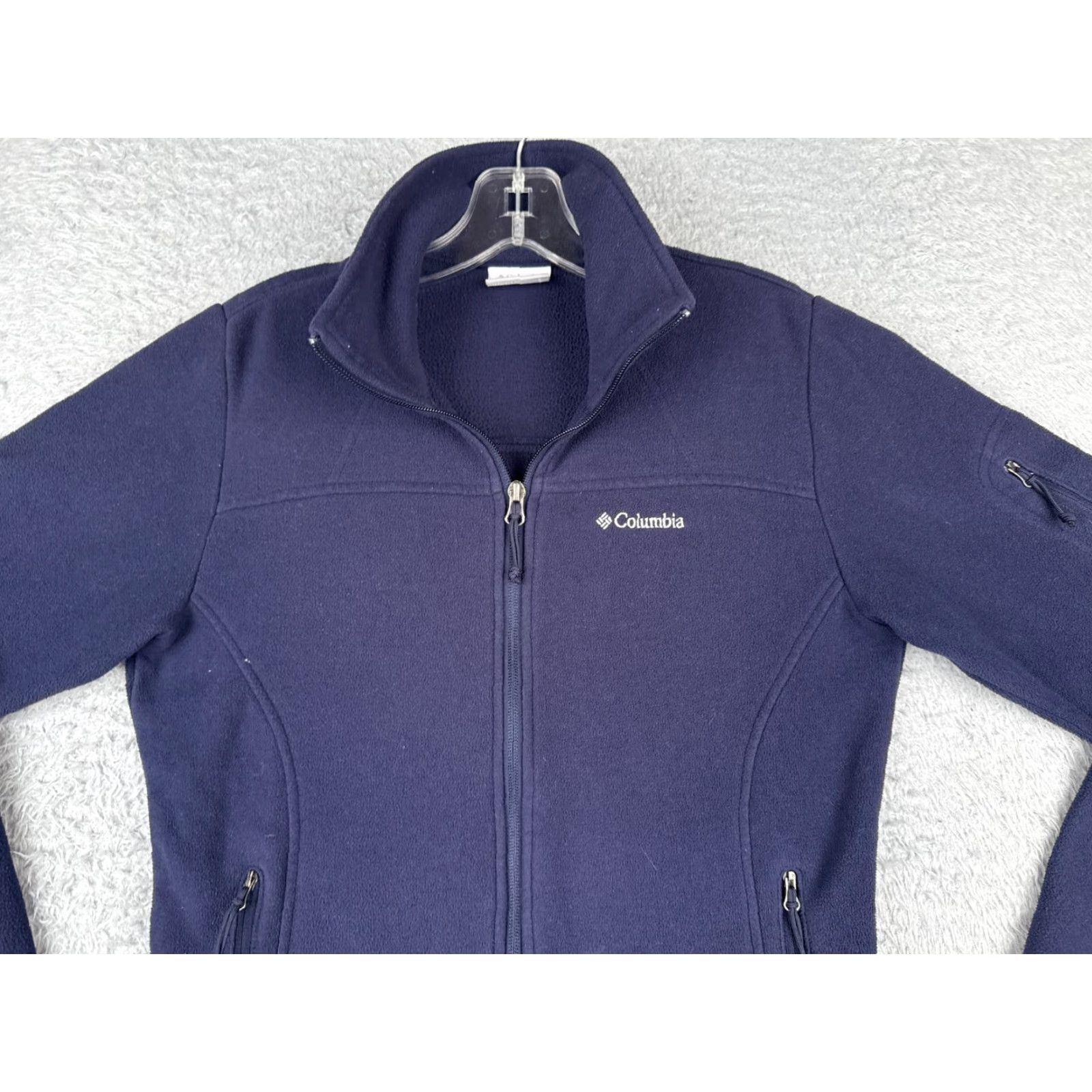 Vintage Columbia Jacket Womens Small Blue Full Zip 100% Polyester Fleece Mock Neck Size S / US 4 / IT 40 - 4 Thumbnail