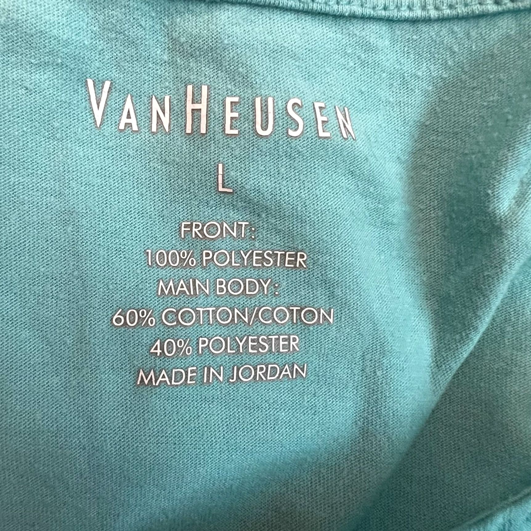 Van Heusen Van Heusen Blouse Womens Size L Blue Short Sleeve Chiffon Cotton Polyester Lightweight Easy Care Regular Fit Size L / US 10 / IT 46 - 4 Thumbnail