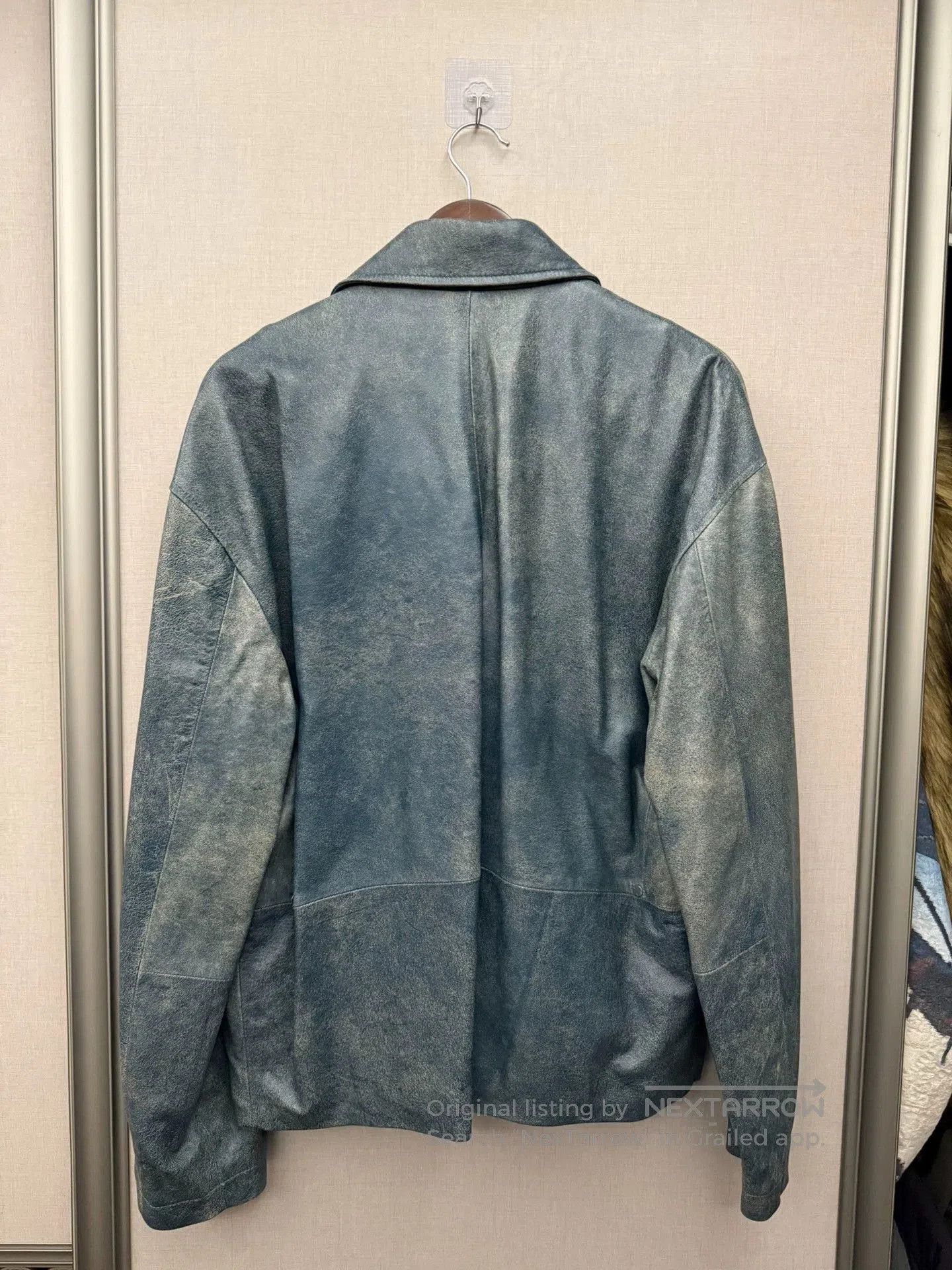 PIET Blue Leather Jacket with Star Design - Size L. Size US L / EU 52-54 / 3 - 2 Thumbnail
