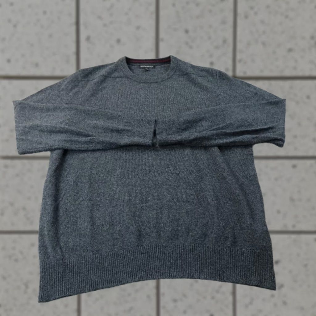 Banana Republic Banana Republic Sweater Mens XL Gray Merino Extra Fine Wool Pullover Crewneck Knit Shirt Size US XL / EU 56 / 4 - 1 Thumbnail
