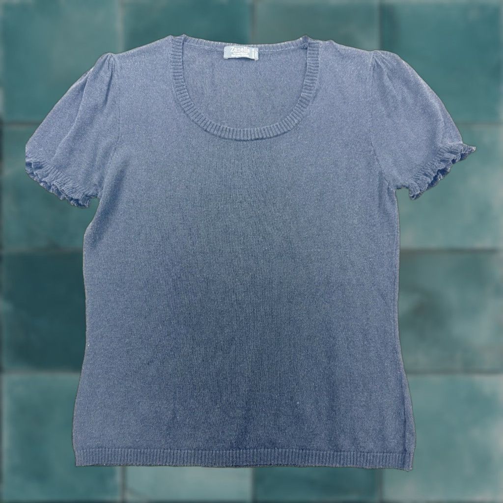 Zanella Zanella Top Women’s M Gray Blouse Crew Neck Shirt Womens Medium Gray Zanella Blouse Basic Shirt Size M / US 6-8 / IT 42-44 - 1 Thumbnail