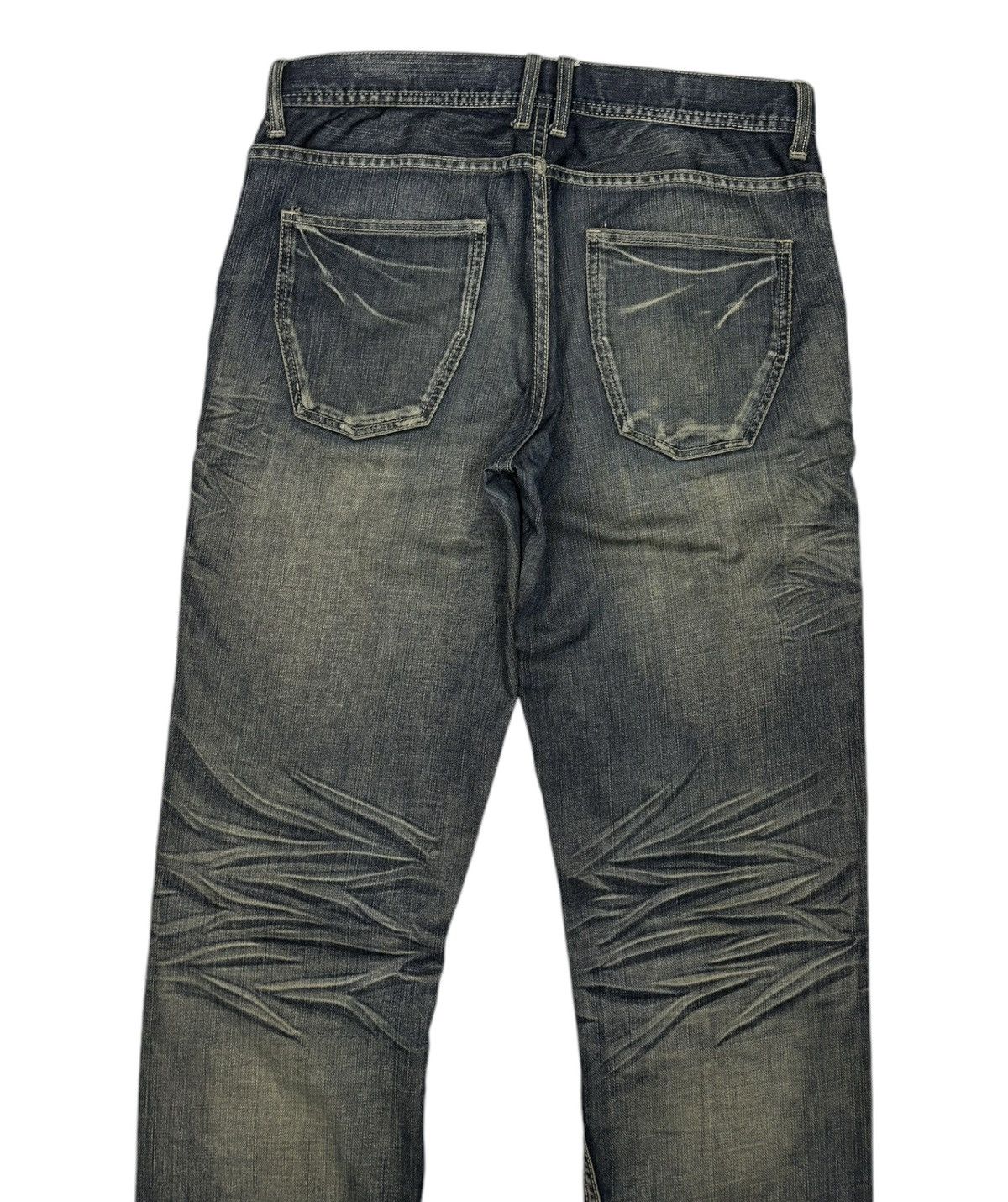 If Six Was Nine Flare Jeans Michel Klein Clawmark Twist Denim Jeans Size US 31 - 4 Thumbnail