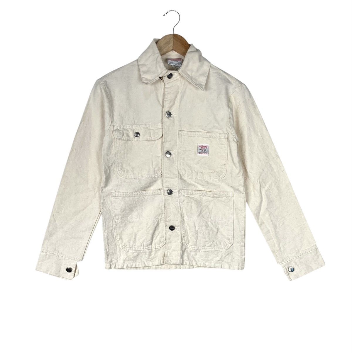 Pointer Vintage 80s Pointer Denim Chore 4 Pocket Jacket Made in Usa Size US XS / EU 42 / 0 - 1 Thumbnail