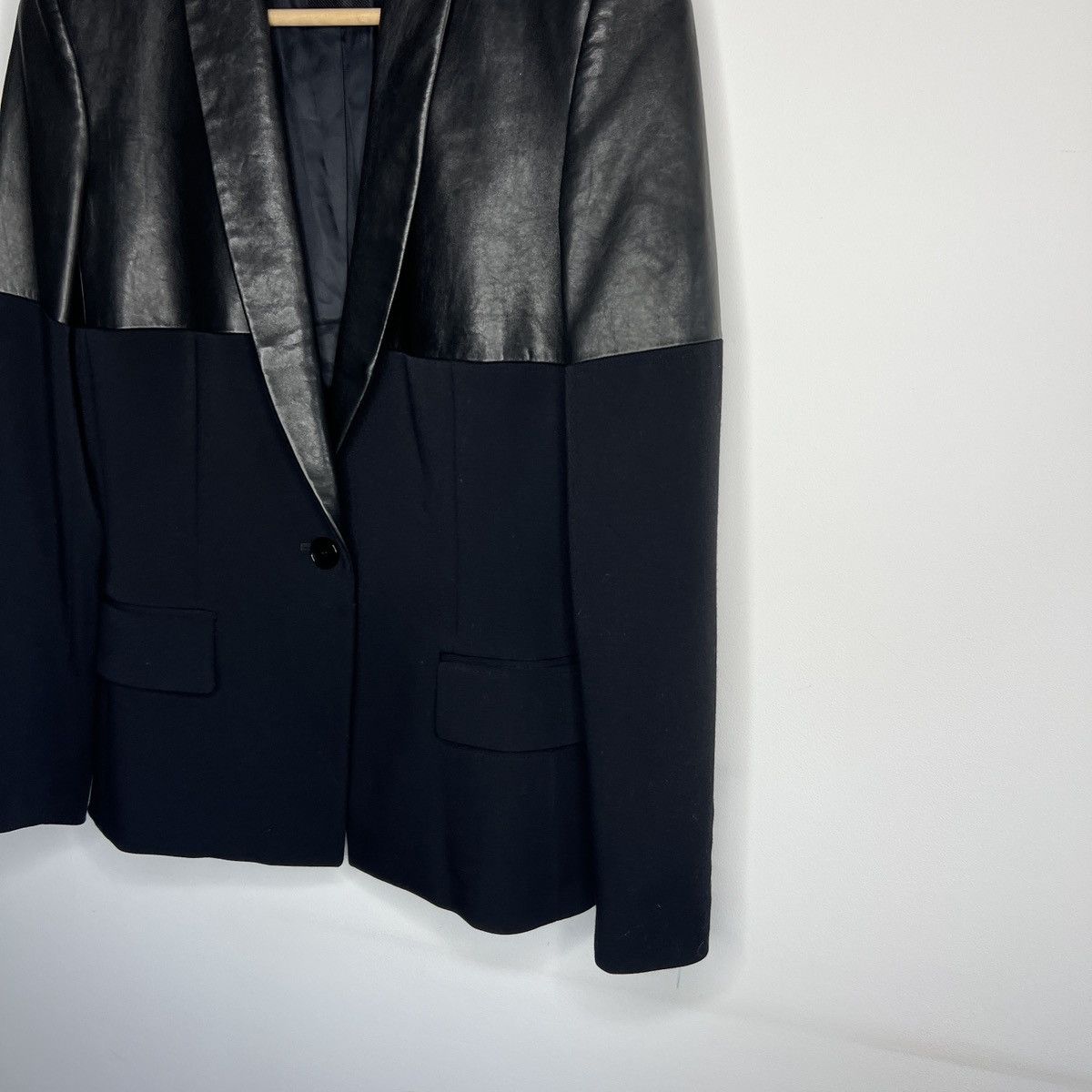 Jean Paul Gaultier JPG Women's Blazer Wool Jacket Leather