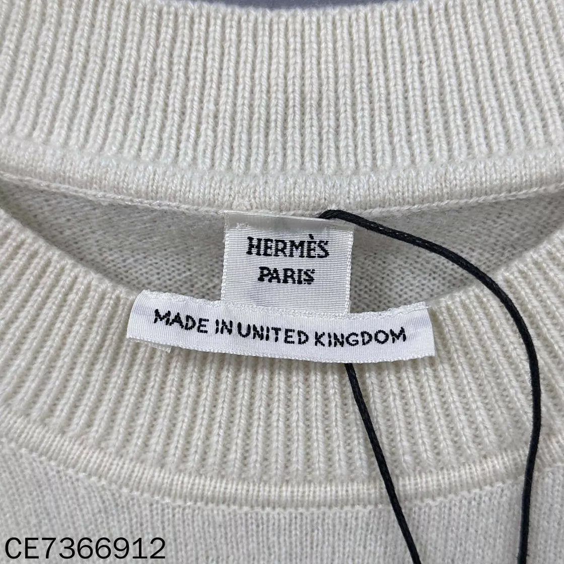 Hermes HERMES Women's Old Money Cream Cashmere Sweater Size S / US 4 / IT 40 - 5 Thumbnail