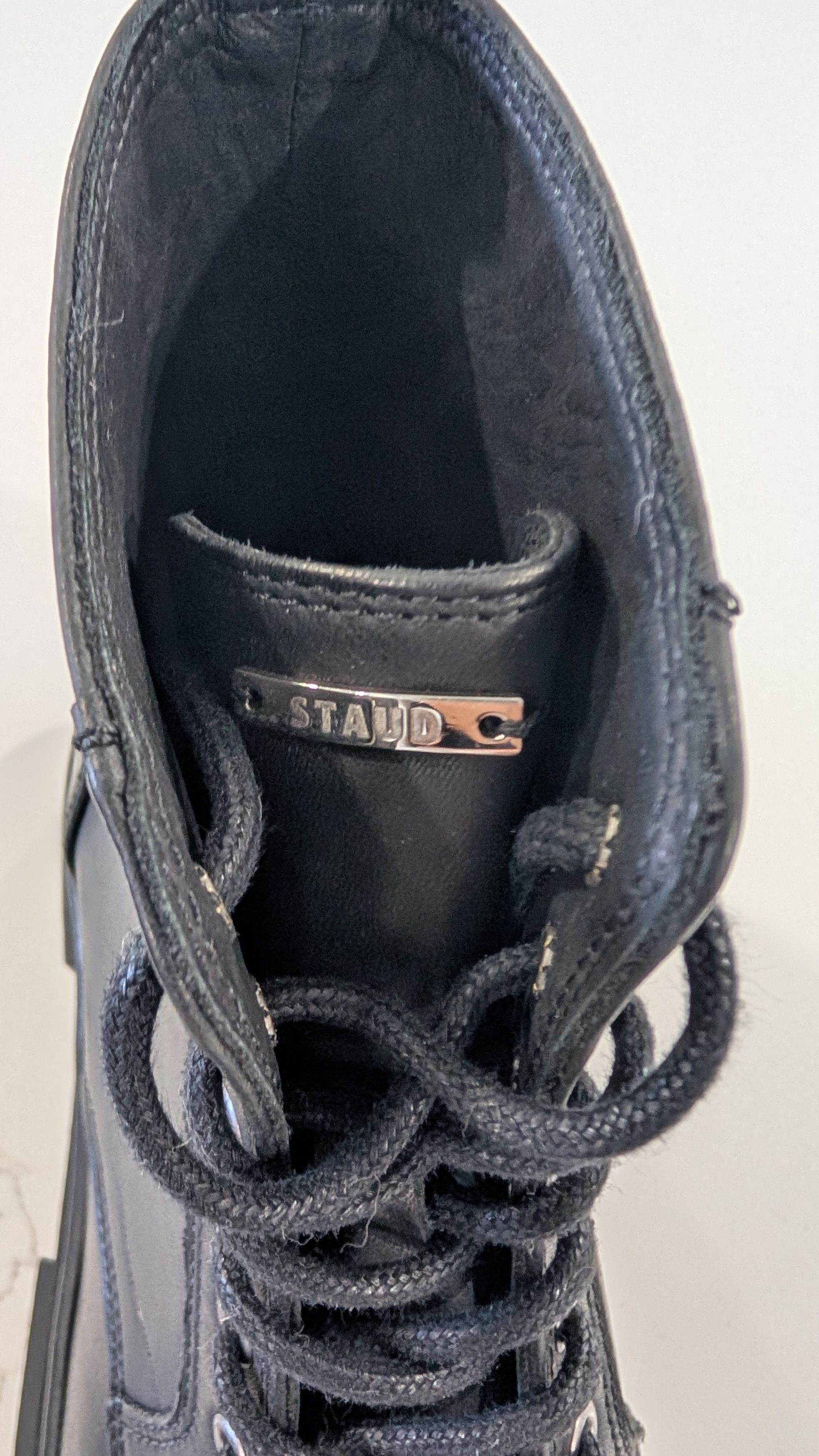 Staud STAUD Henry Combat Boots Black Nappa Leather Size 7 Size US 7 / IT 37 - 12 Thumbnail