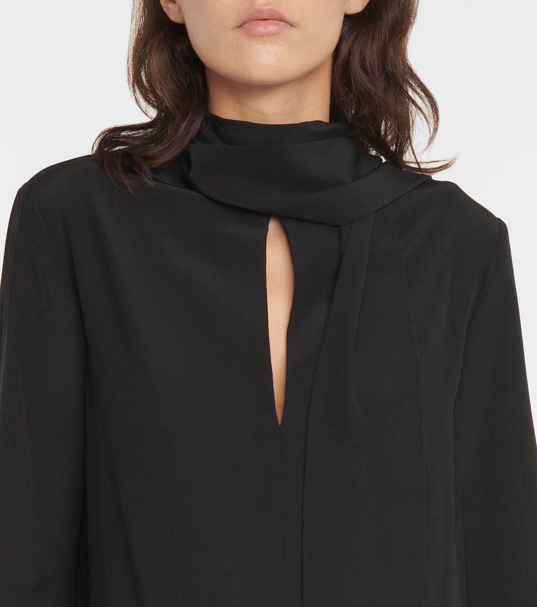 Givenchy o1loc1c0824 Tie Neck Blouse in Black Size L / US 10 / IT 46 - 5 Thumbnail