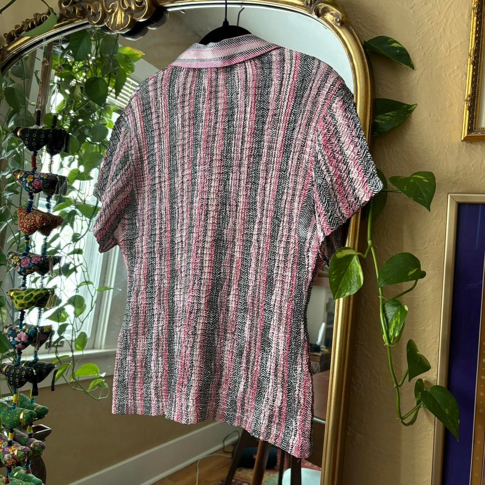 Vintage Vintage Casual Corner Pink Button Down Shirt Medium 90s Y2K Size M / US 6-8 / IT 42-44 - 5 Thumbnail