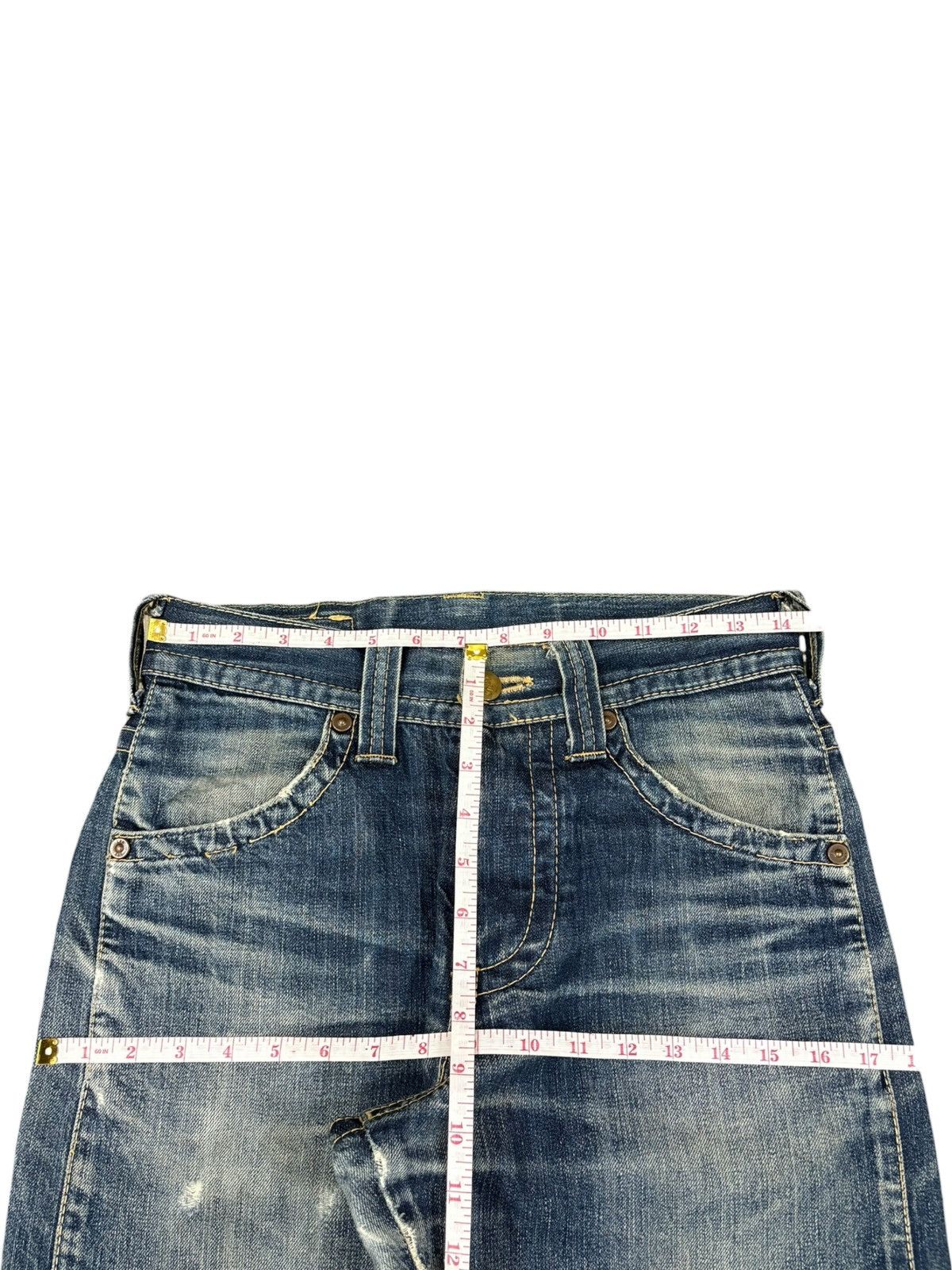 Lee Vintage Japanese Lee Union Made Mud Wash Distress Loose Jean Size US 29 - 11 Thumbnail