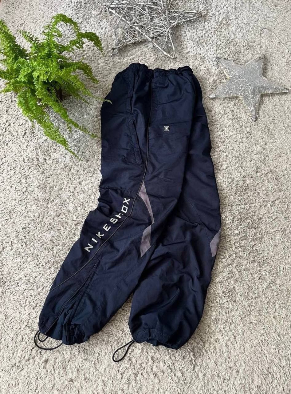 Nike 00s Nike Shox Vintage Drill Big Logo Nylon Pants Rare Size US 32 / EU 48 - 2 Thumbnail