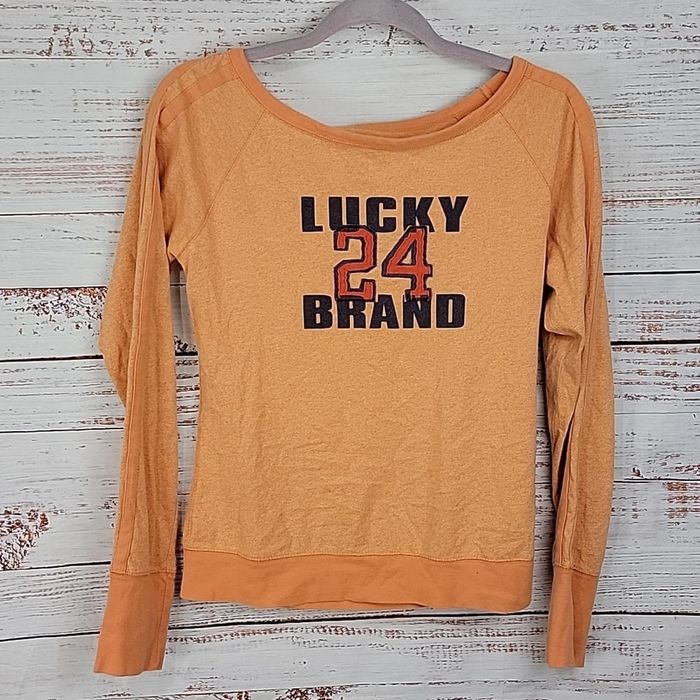 Lucky Brand Vintage Lucky Brand Y2K Orange Women's Shirt Size Small