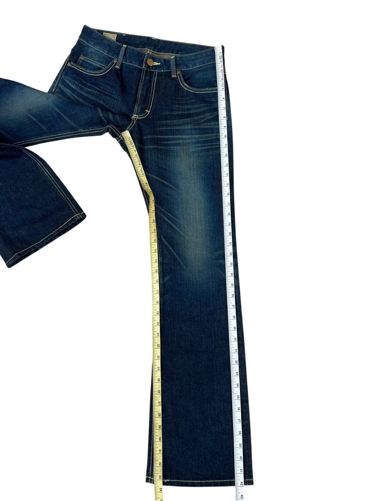 Lee Vintage Y2K Lee Riders Gold Label Mud Wash Denim Flare Jeans Size US 30 / EU 46 - 6 Thumbnail