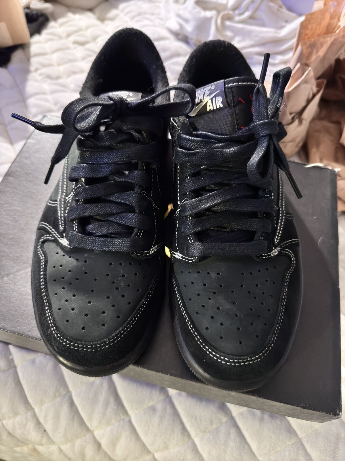 Nike × Travis Scott Travis Scott Black Phantom 1s Size US 7.5 / EU 40-41 - 1 Thumbnail