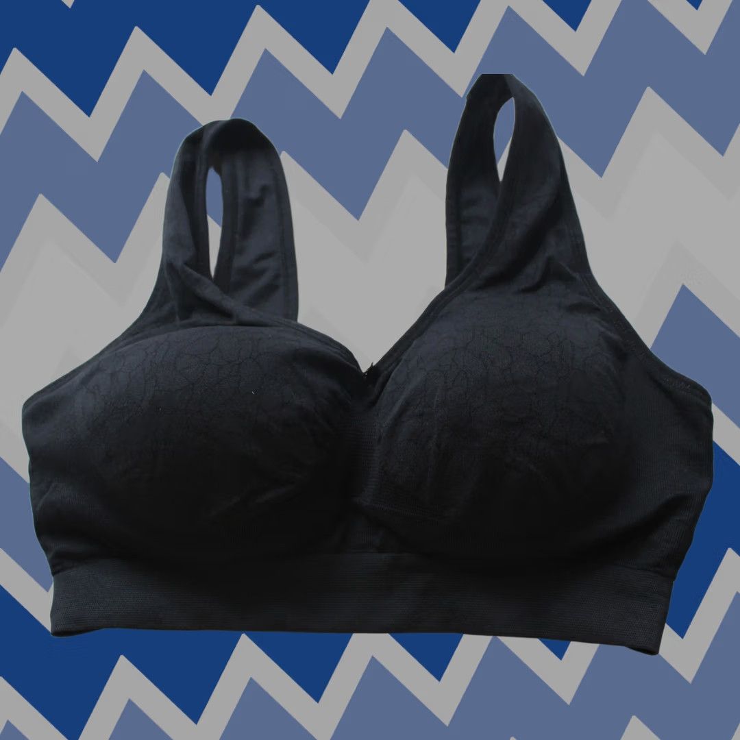 Vintage Breezies Women's Cooling Comfort Wirefree Seamless Contour Bra EH6 Black Medium Size ONE SIZE - 1 Thumbnail